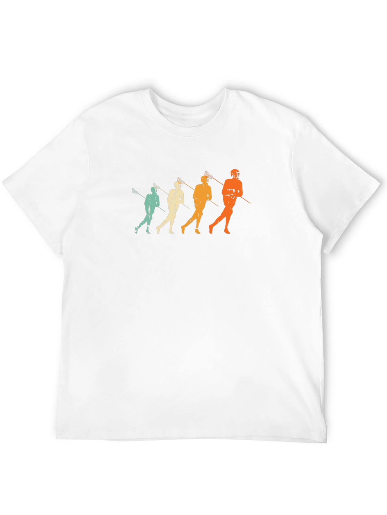 Retro Lacrosse Player Graphic T-Shirt