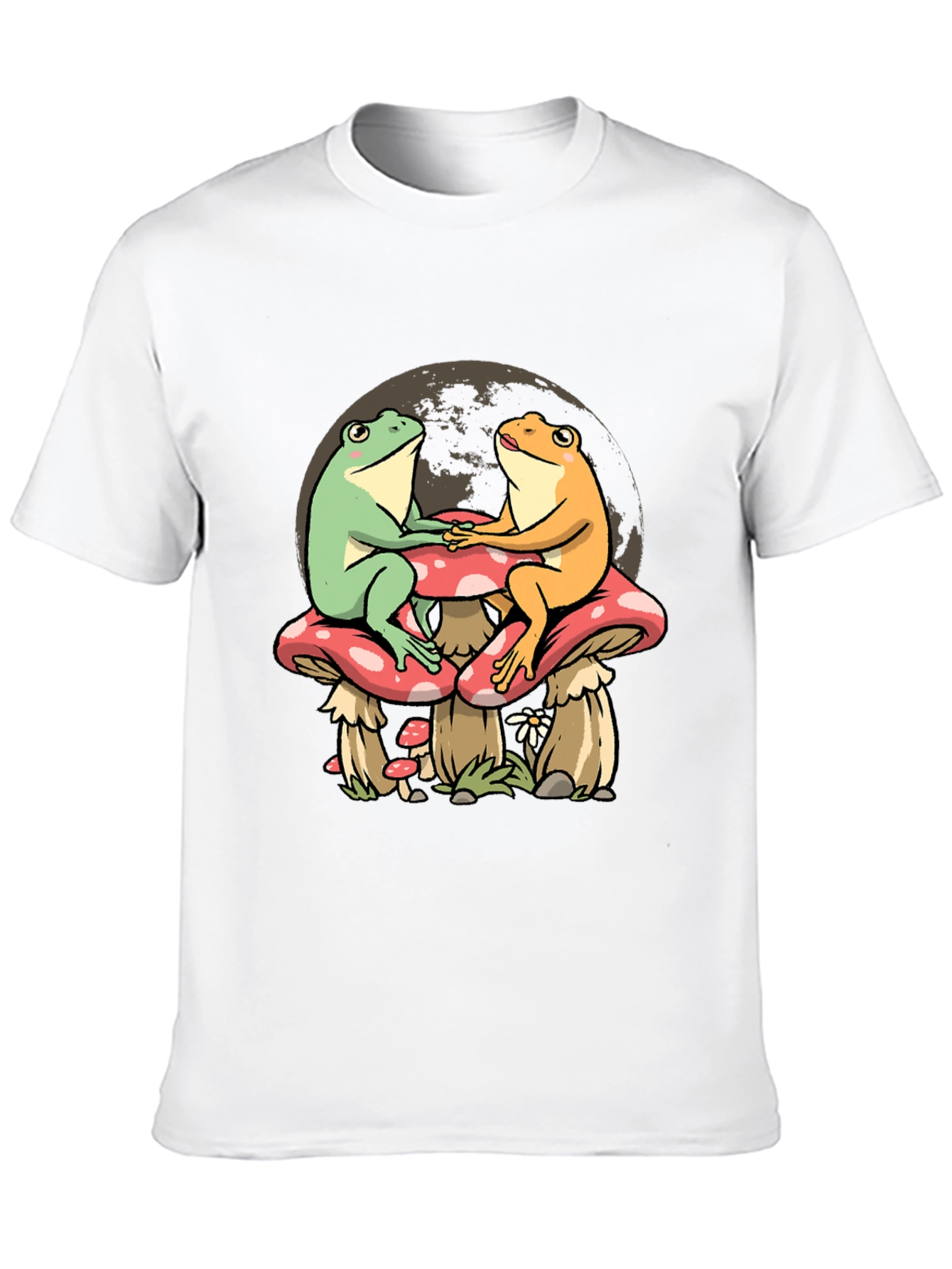 Frog Couple Mushroom T-Shirt - Unique Graphic Tee