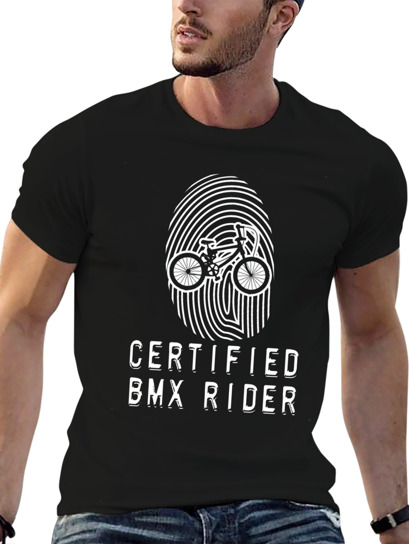 Certified BMX Rider Black Graphic T-Shirt