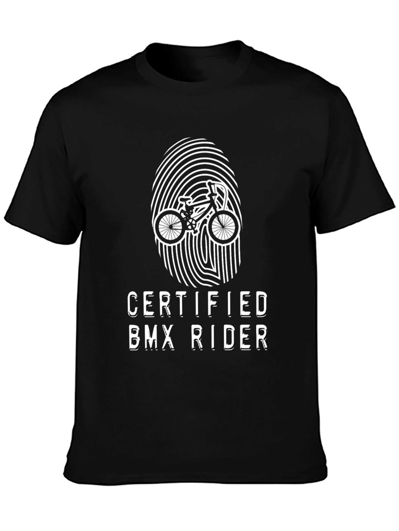 Certified BMX Rider Black Graphic T-Shirt