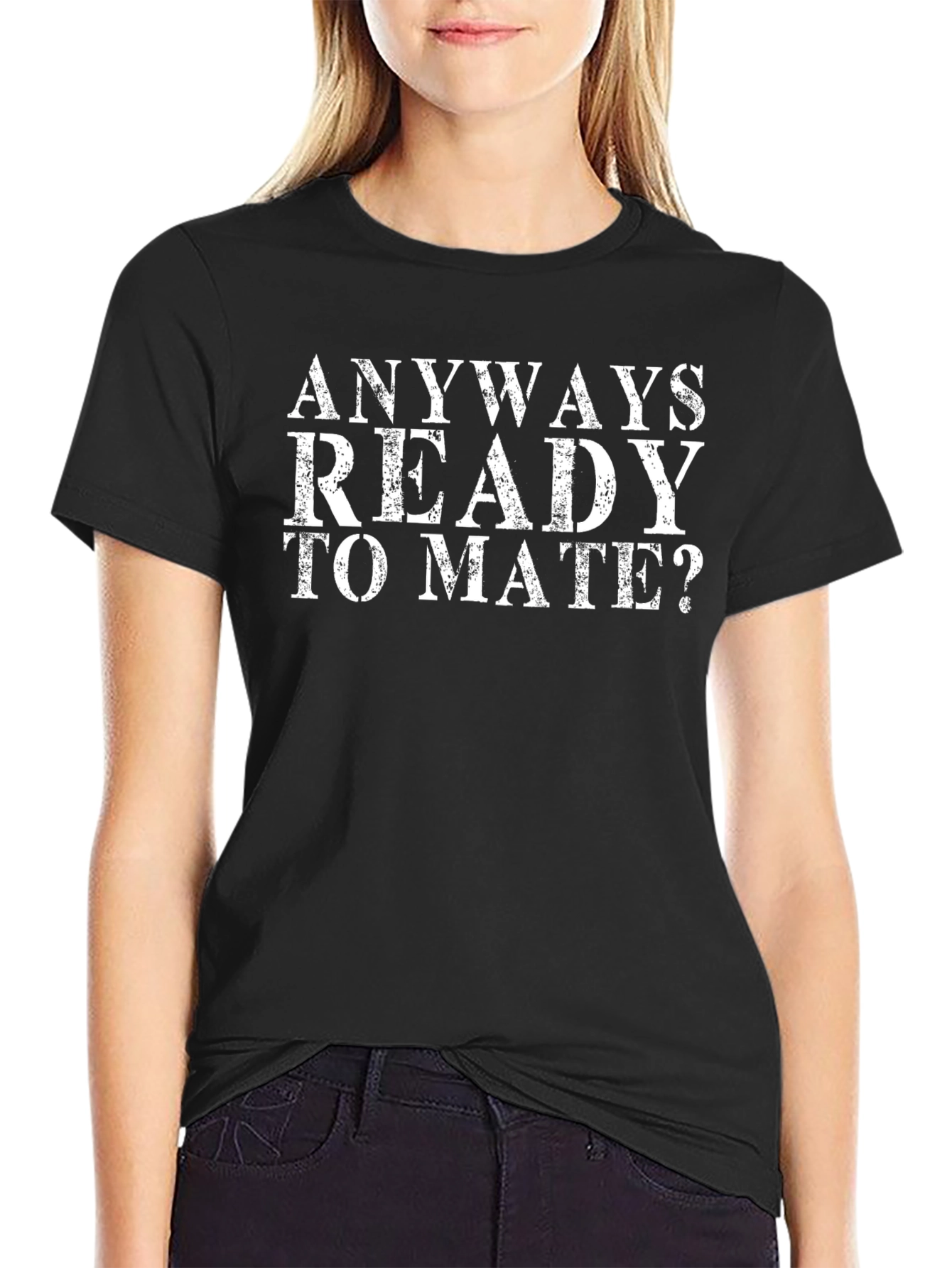 Anyways Ready To Mate Black Graphic Tee