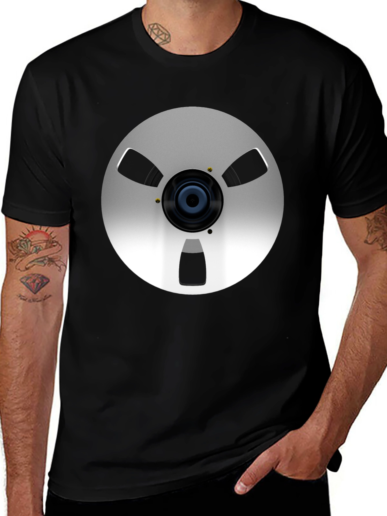 Retro Reel-to-Reel Graphic T-Shirt