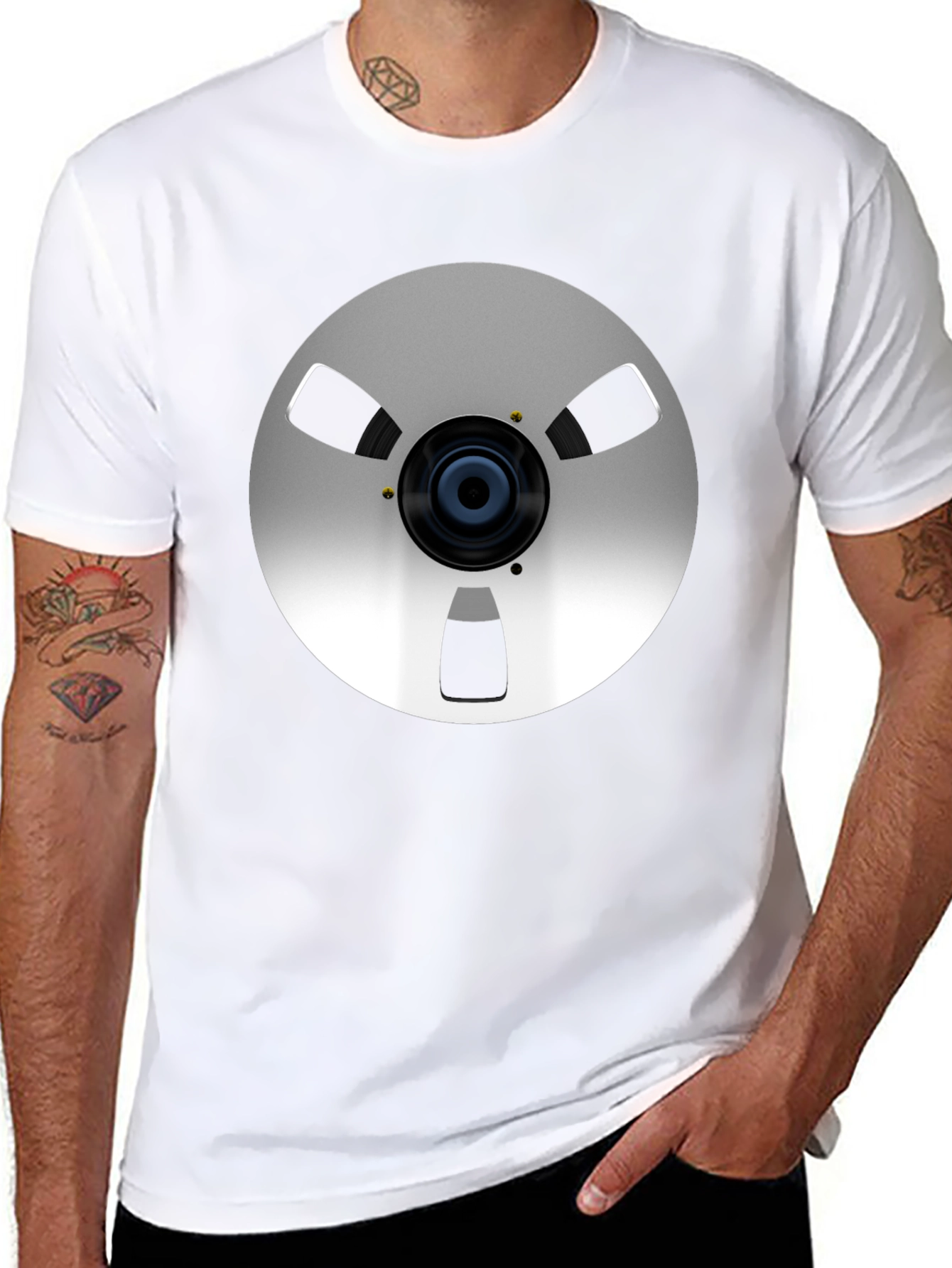 Retro Reel-to-Reel Graphic T-Shirt
