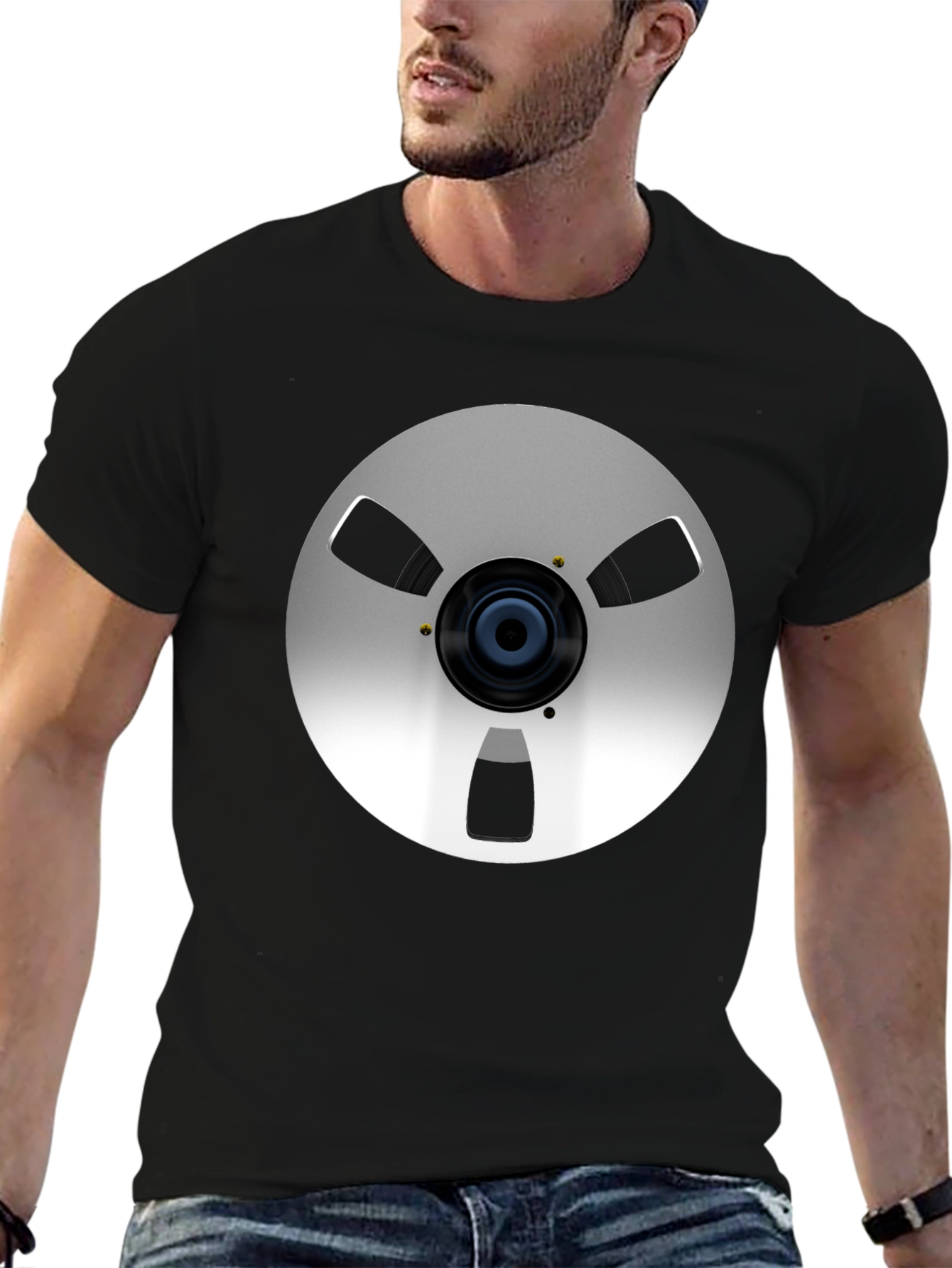 Retro Reel-to-Reel Graphic T-Shirt