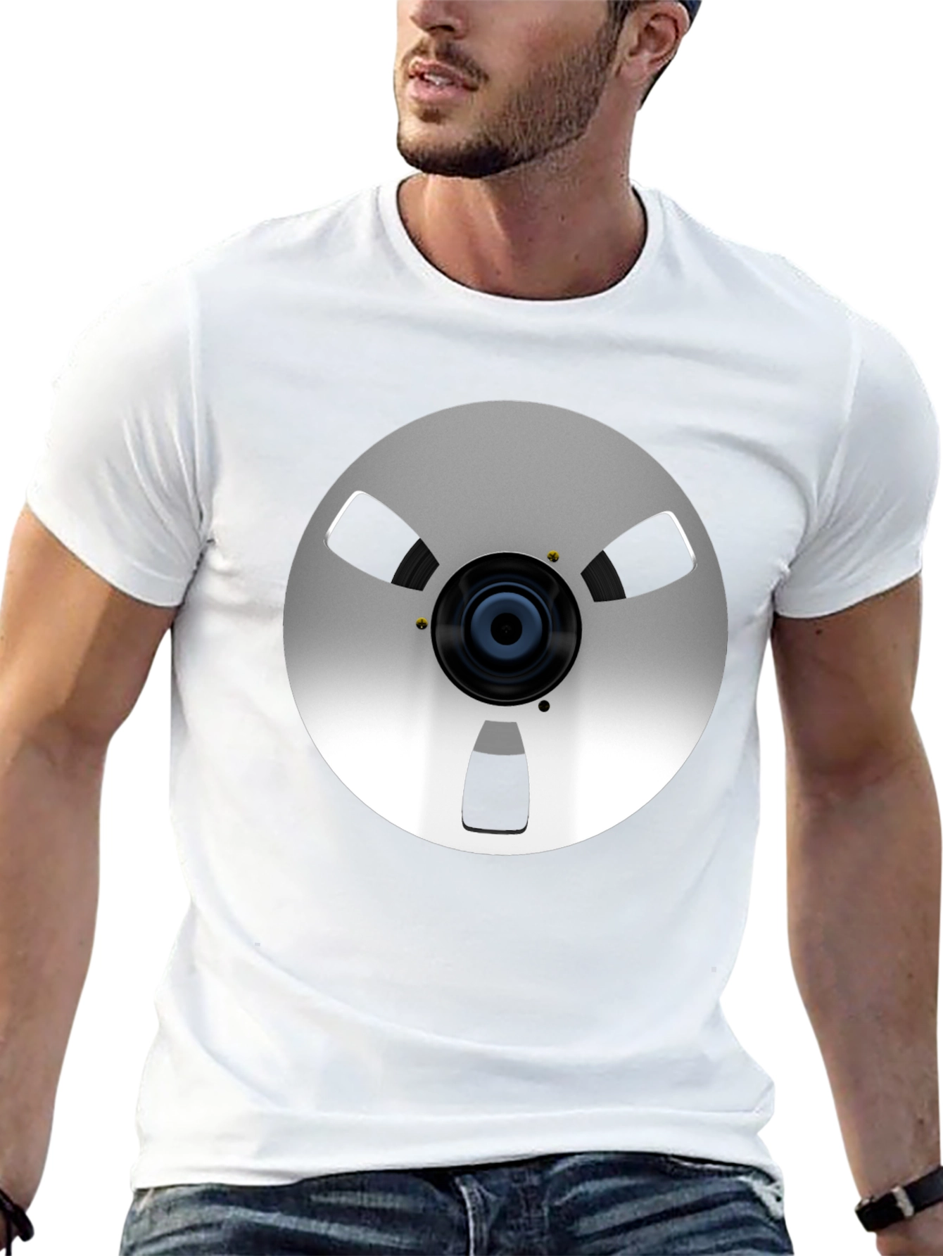 Retro Reel-to-Reel Graphic T-Shirt