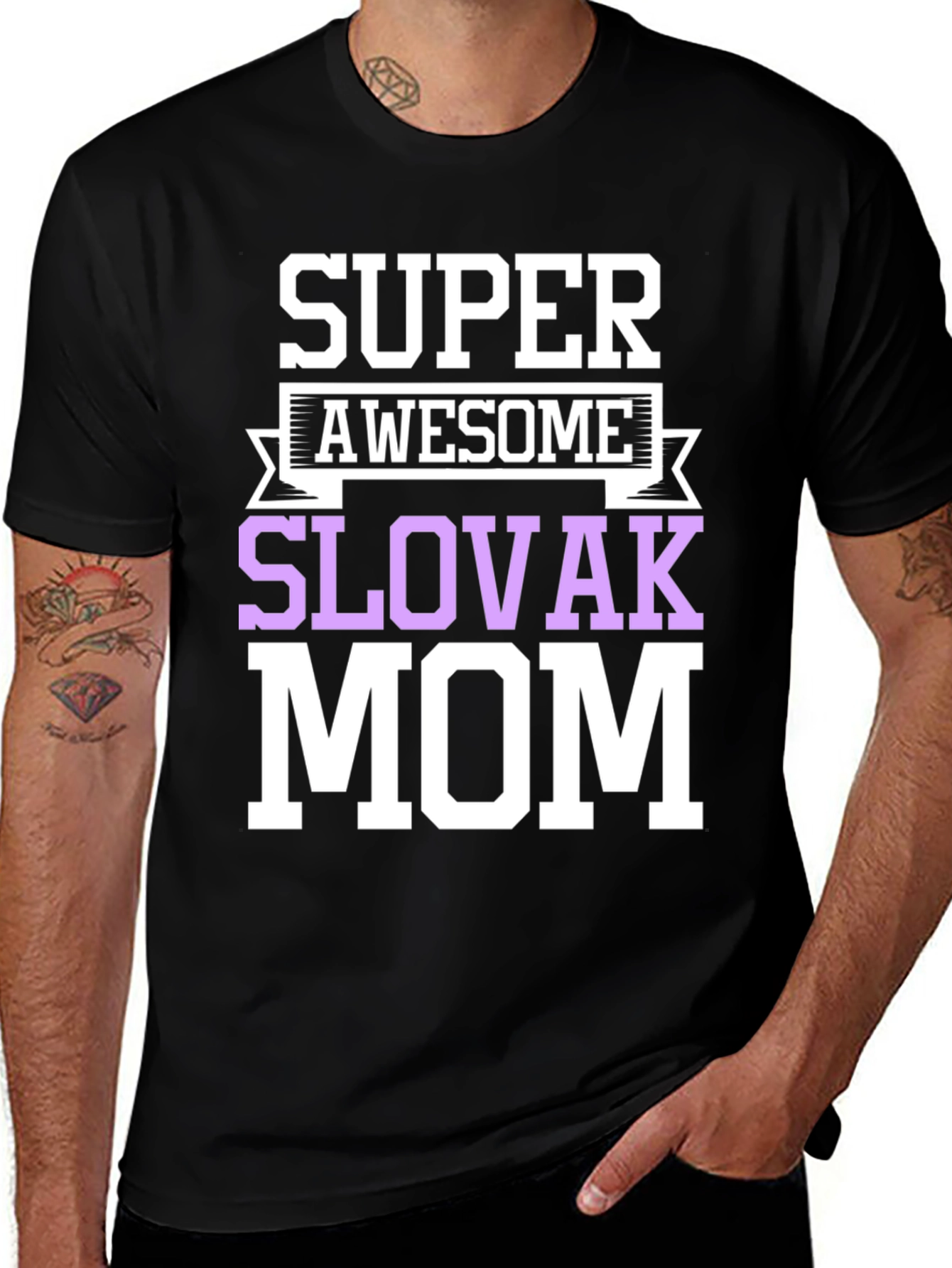 Super Awesome Slovak Mom Graphic T-Shirt