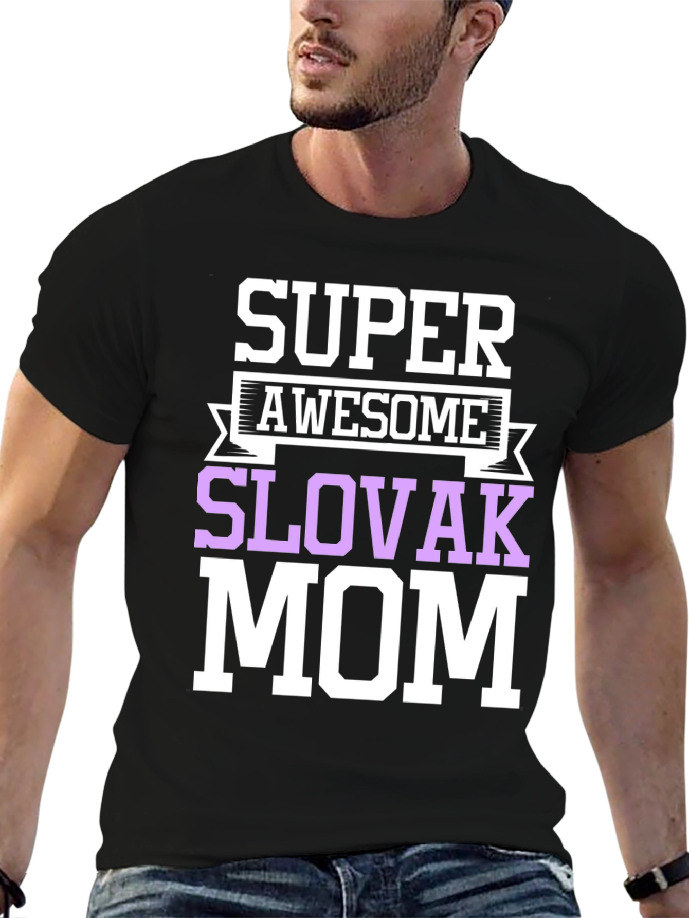 Super Awesome Slovak Mom Graphic T-Shirt