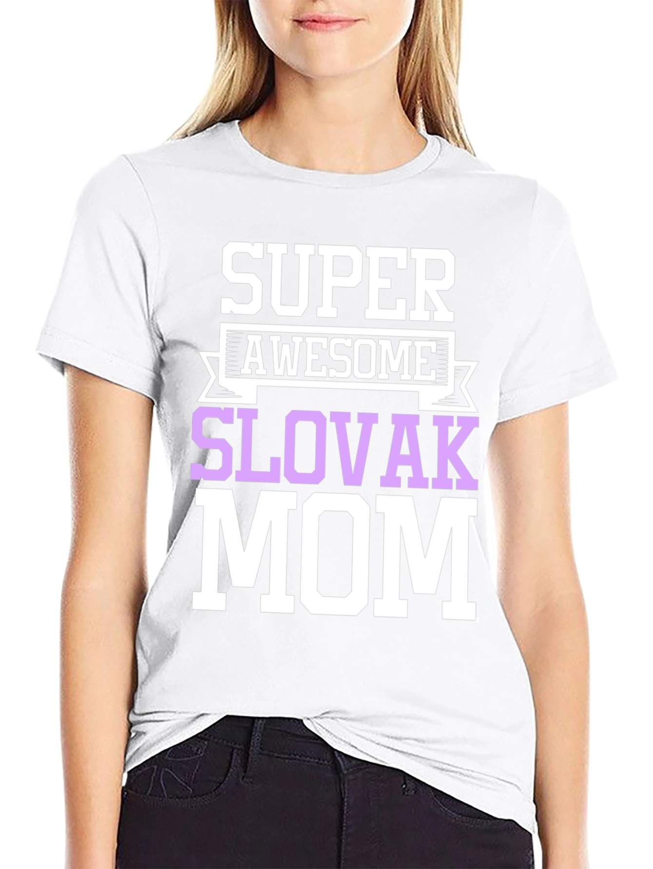 Super Awesome Slovak Mom Graphic T-Shirt