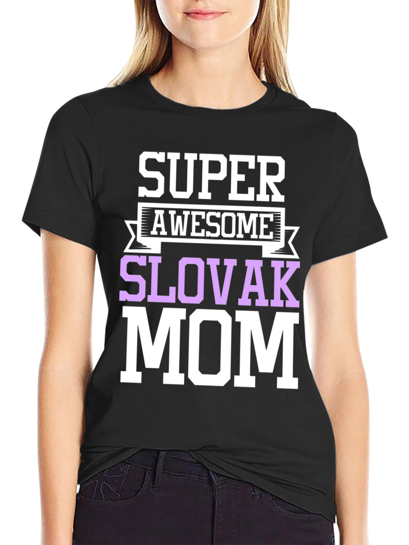 Super Awesome Slovak Mom Graphic T-Shirt