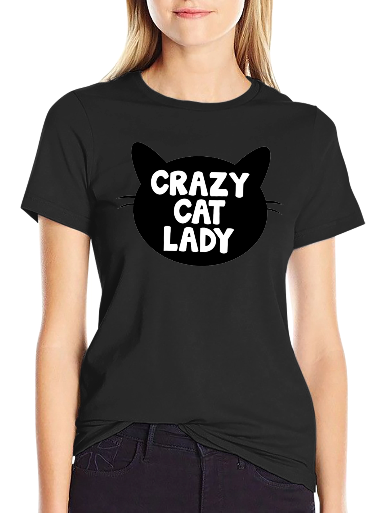 Crazy Cat Lady T-Shirt - Black