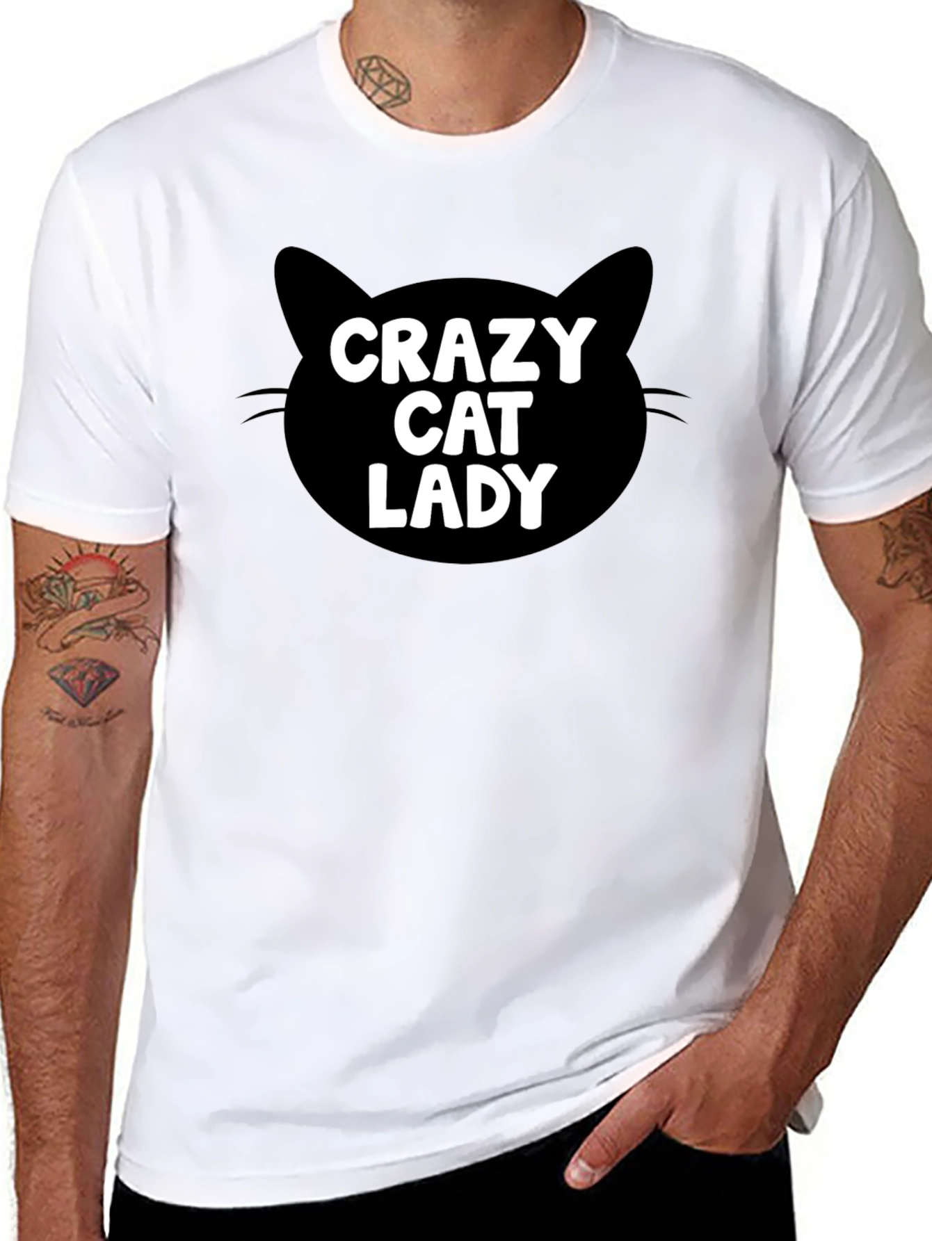 Crazy Cat Lady T-Shirt - Black