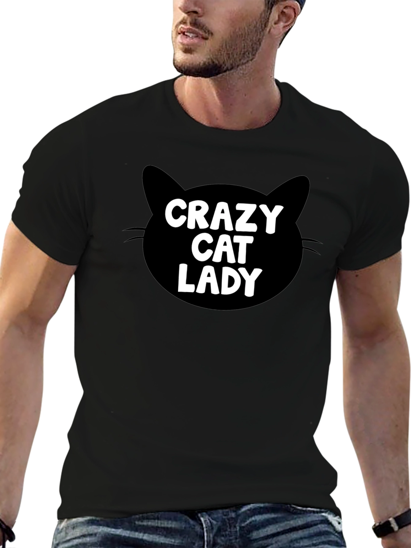 Crazy Cat Lady T-Shirt - Black