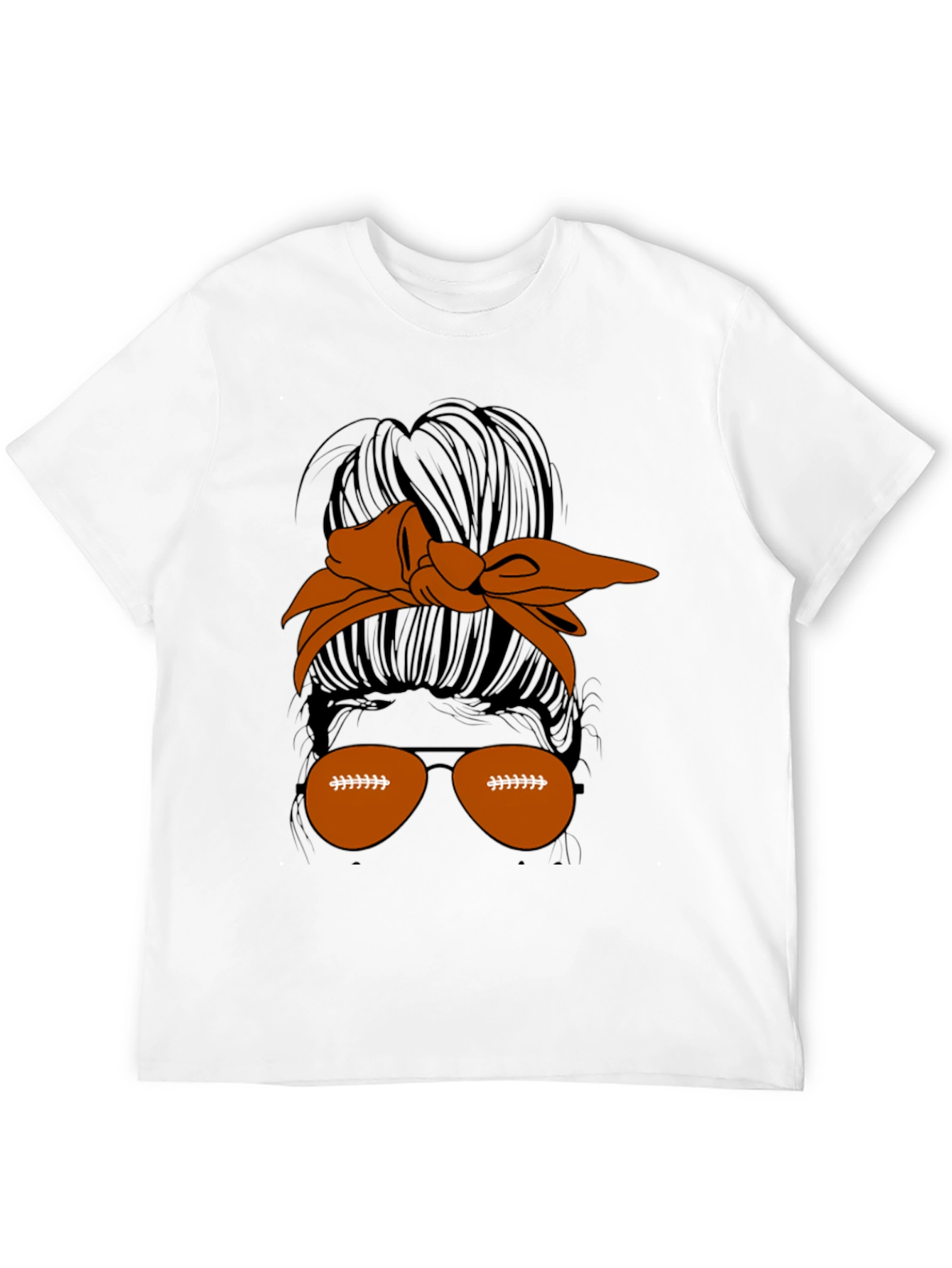 Football Messy Bun Graphic Tee