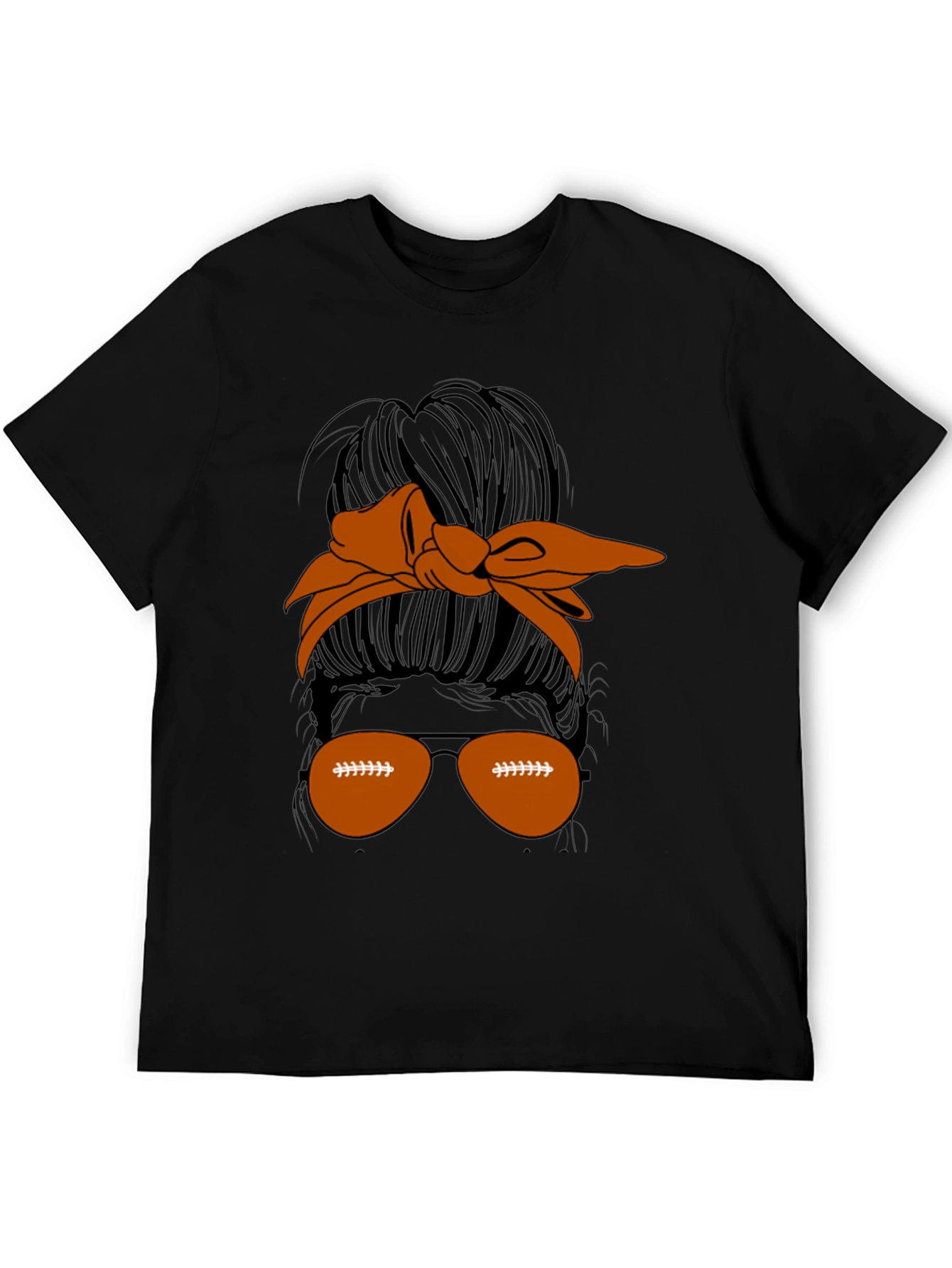 Football Messy Bun Graphic Tee