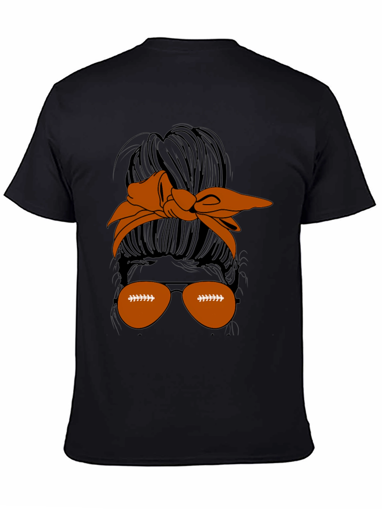 Football Messy Bun Graphic Tee