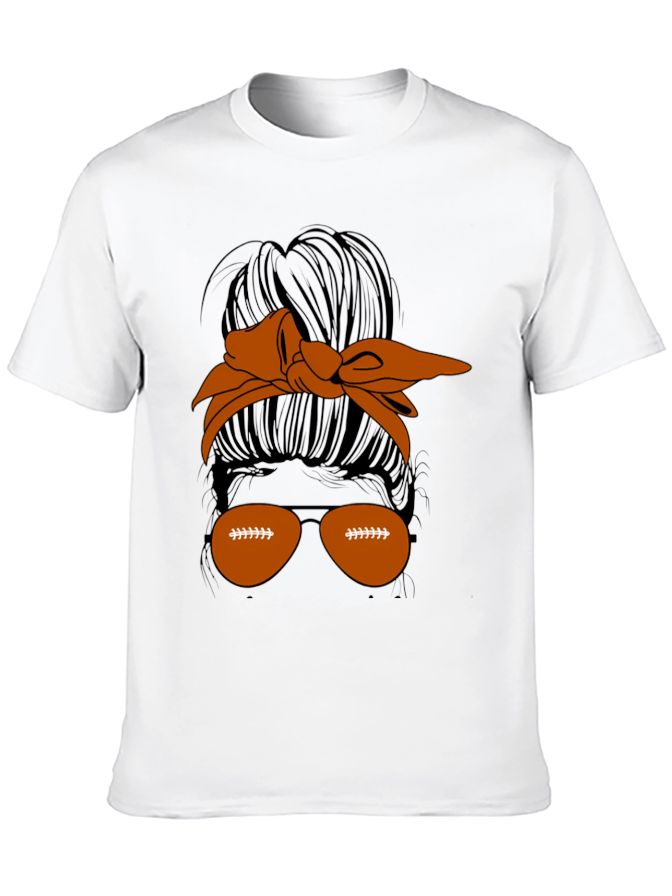 Football Messy Bun Graphic Tee
