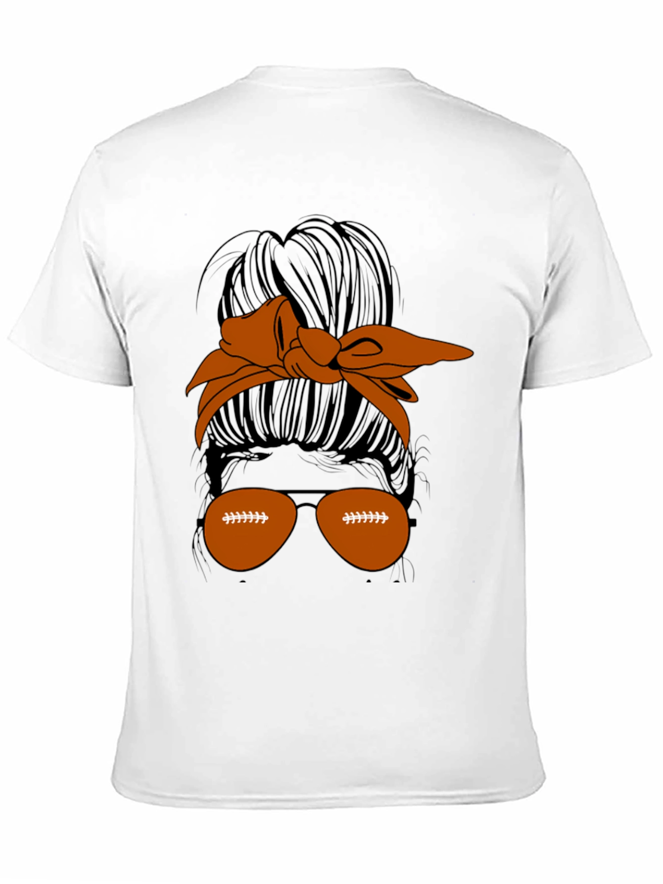 Football Messy Bun Graphic Tee