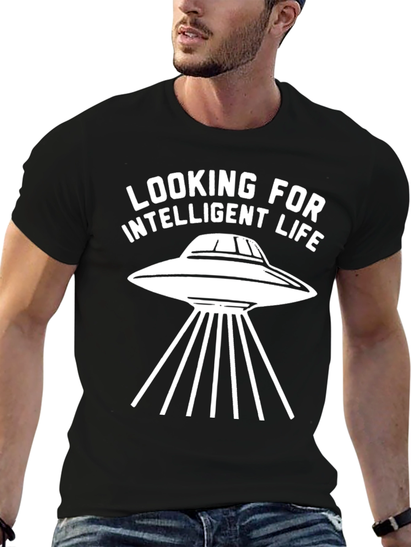 Looking for Intelligent Life UFO Graphic Tee