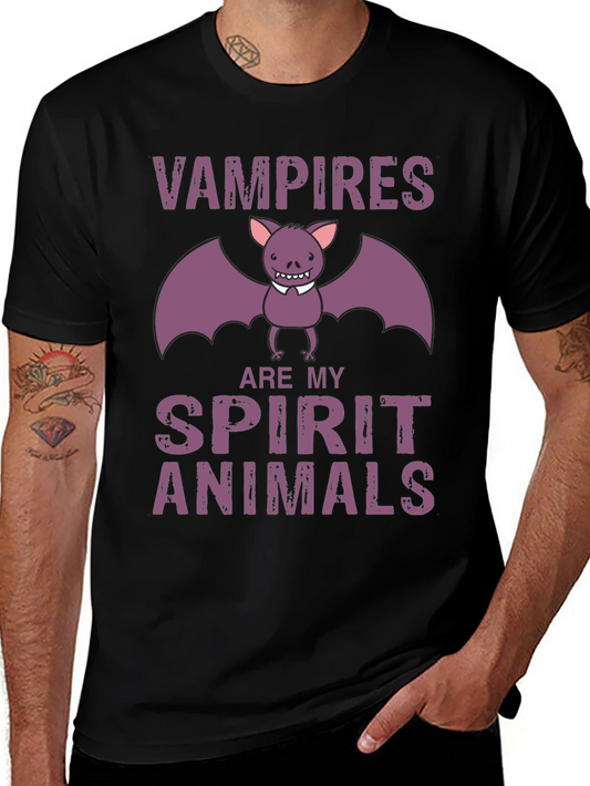 Vampires Are My Spirit Animals Graphic Tee - Halloween