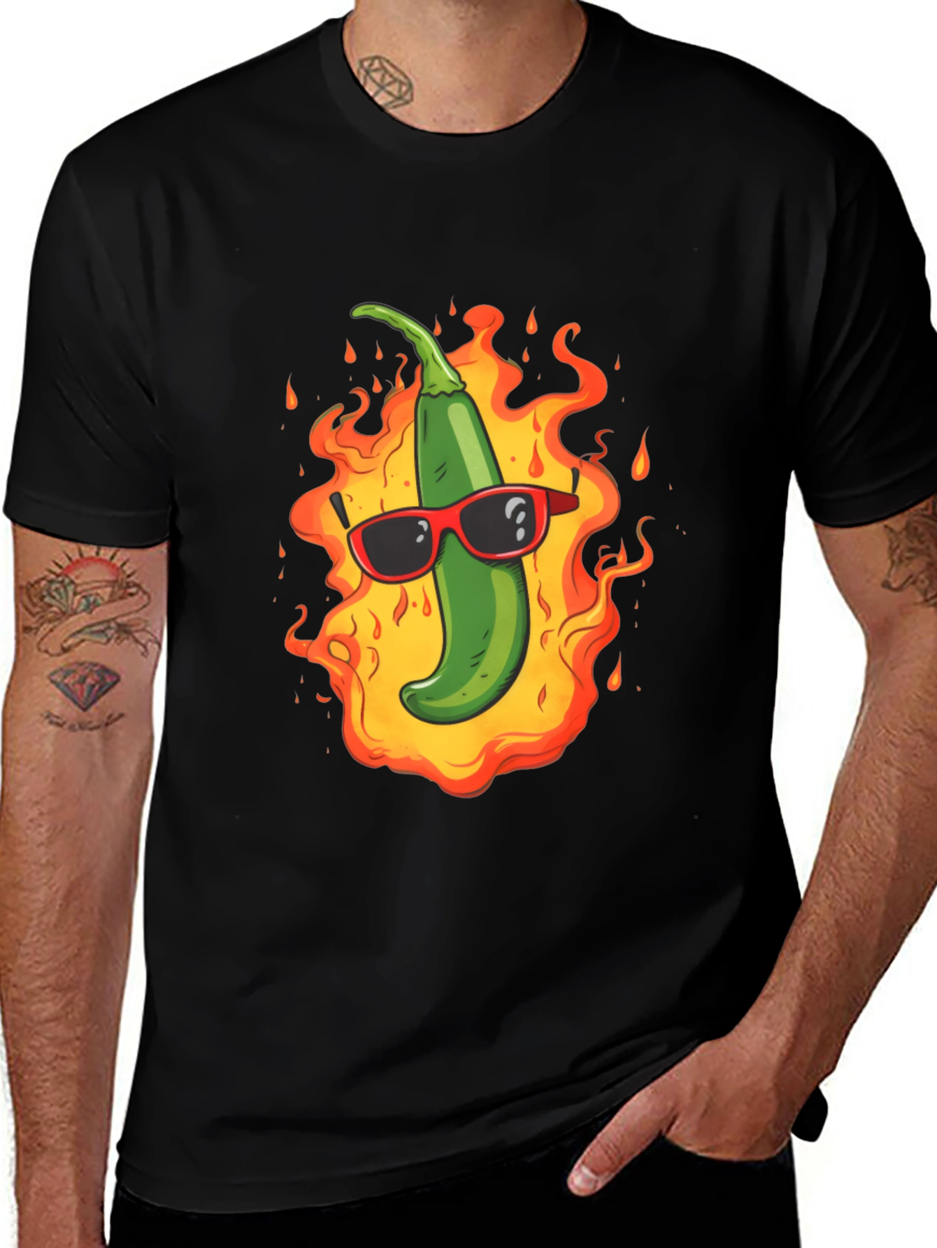 Spicy Chili Pepper T-Shirt - Cool in Flames!