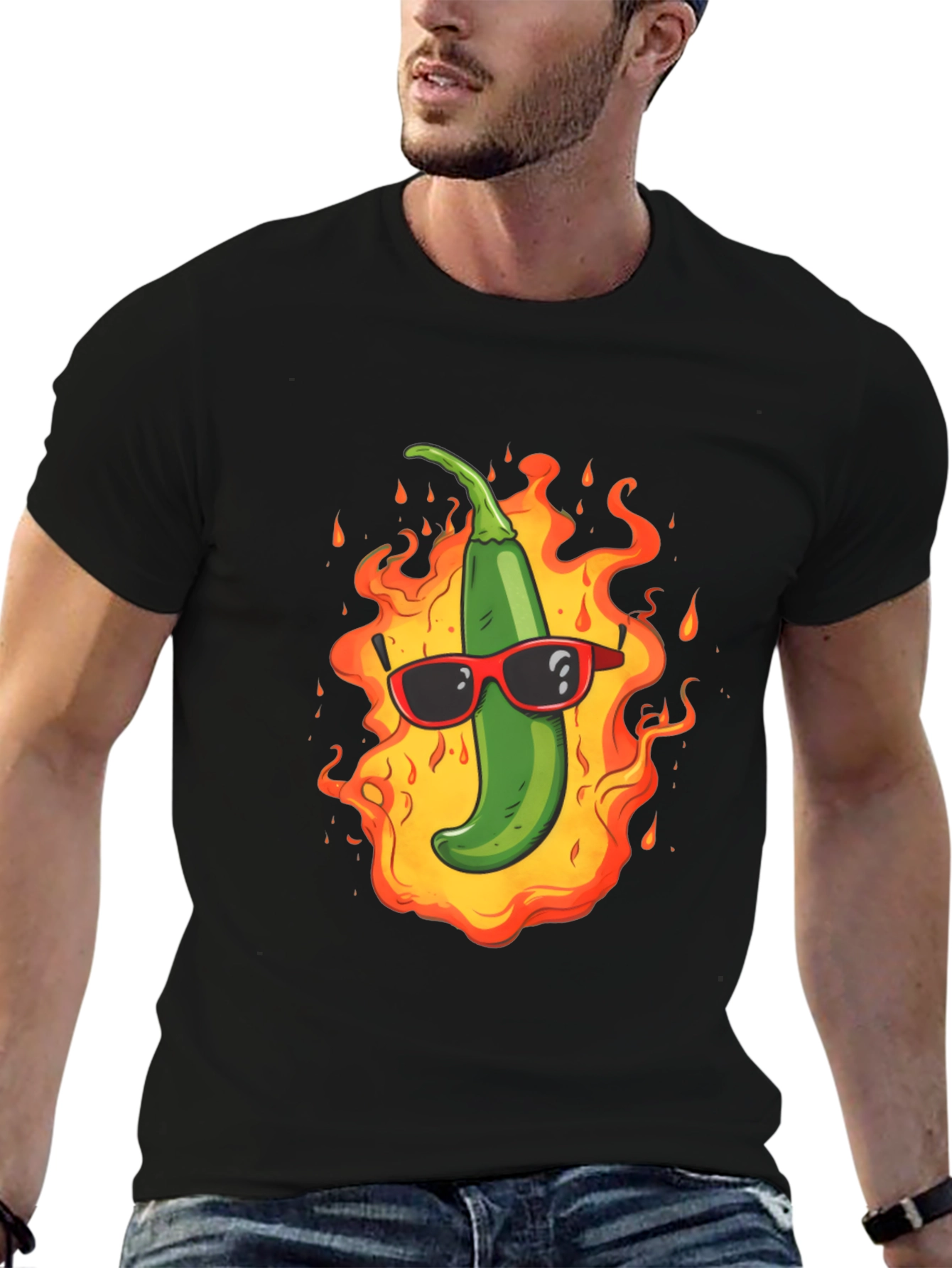 Spicy Chili Pepper T-Shirt - Cool in Flames!