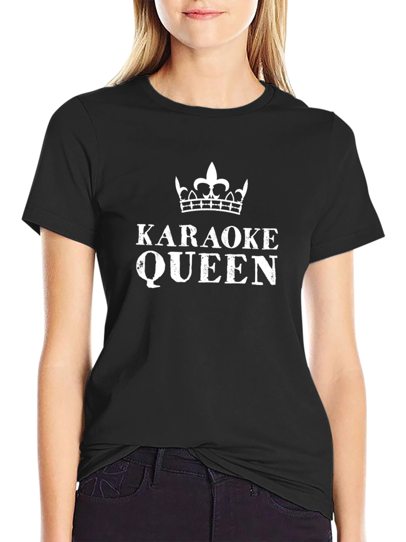 Karaoke Queen Graphic T-Shirt - Fun Music Lover Tee