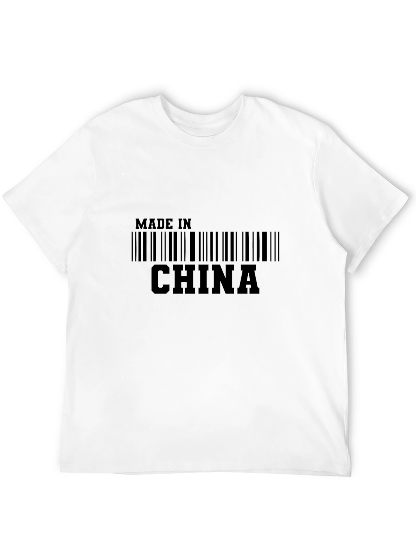 Made in China Barcode Graphic Tee