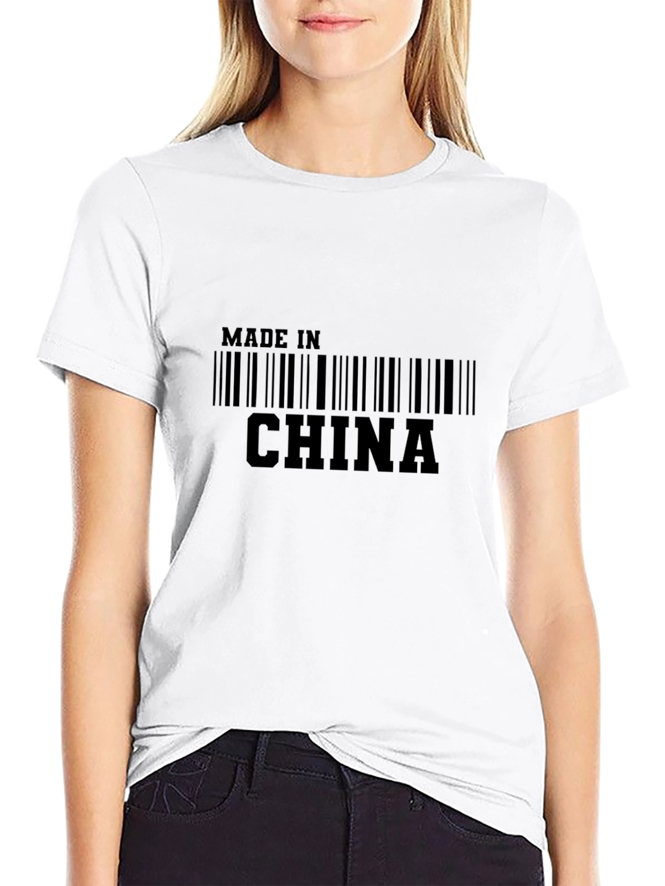 Made in China Barcode Graphic Tee