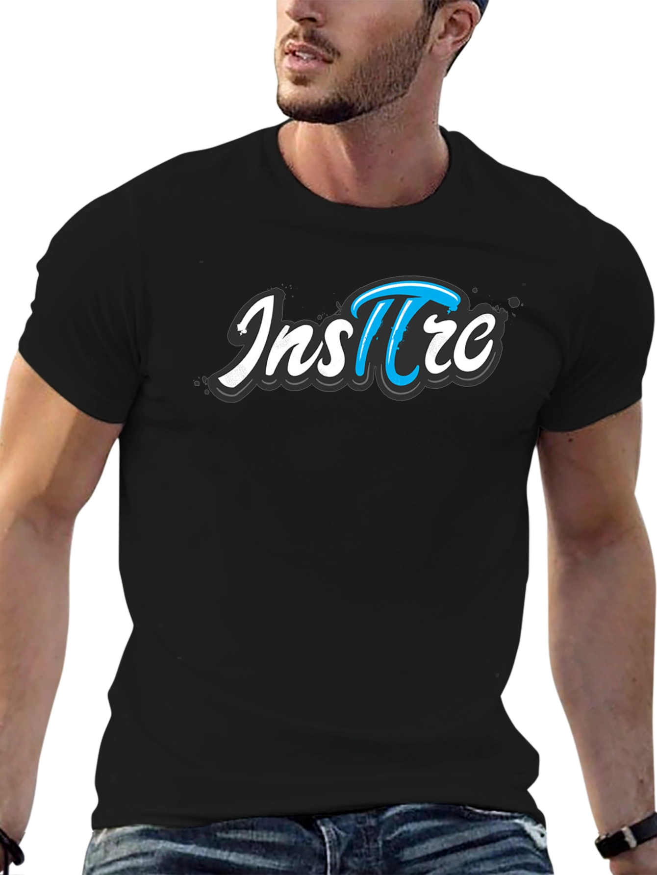 Inspire Graphic Tee - Black Cotton Short Sleeve