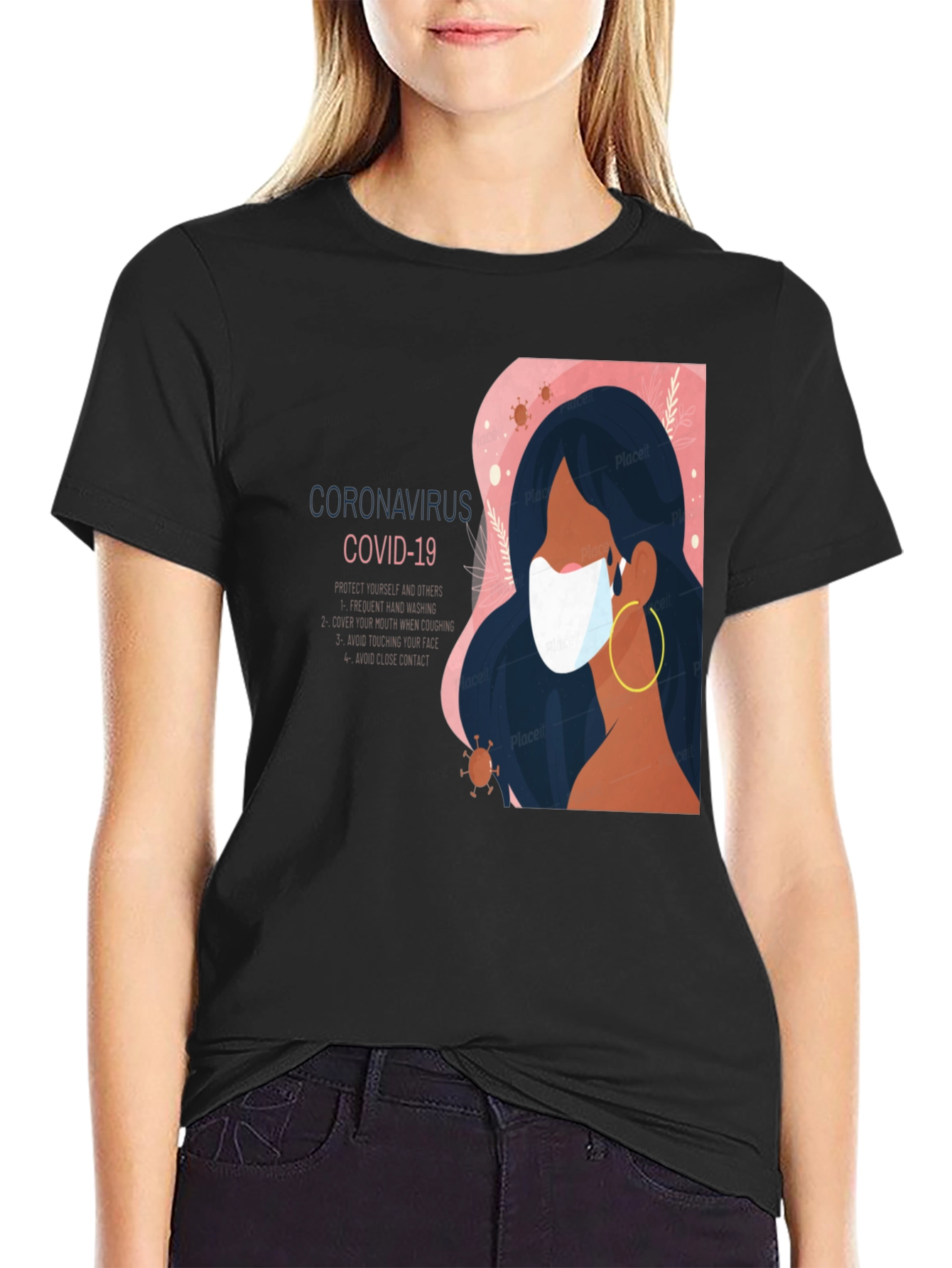 Stylish COVID-19 Mask T-Shirt