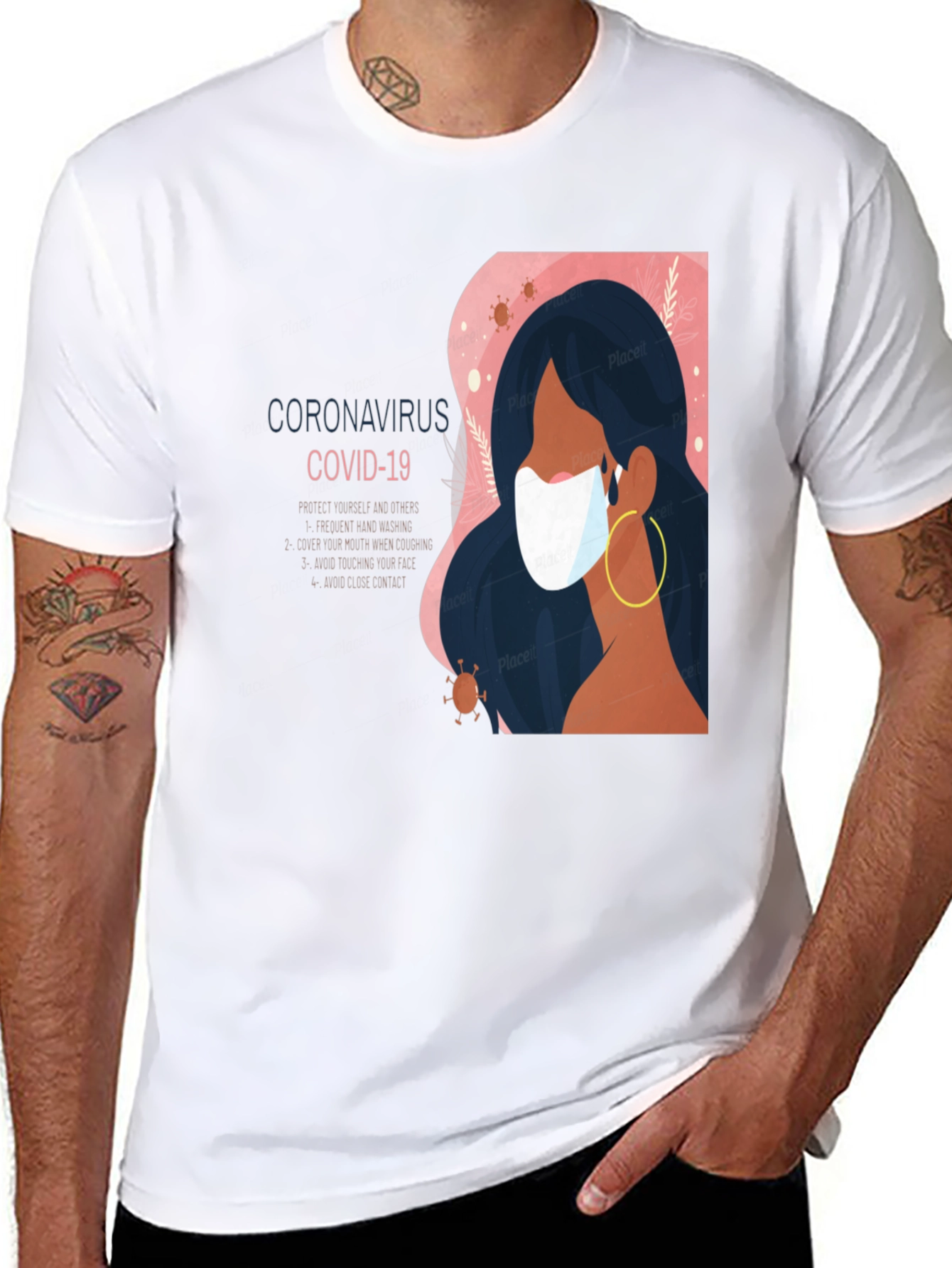 Stylish COVID-19 Mask T-Shirt