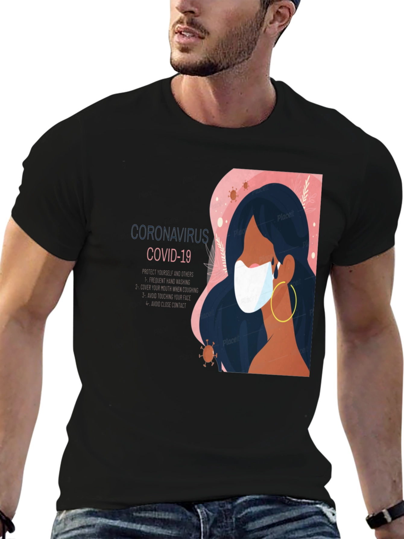 Stylish COVID-19 Mask T-Shirt
