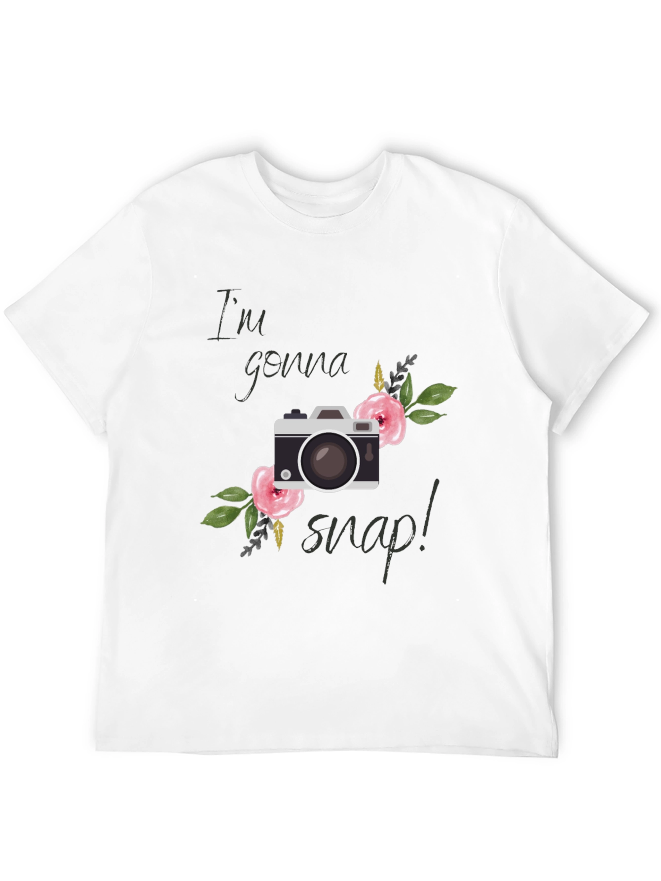 Im Gonna Snap! Floral Camera Graphic Tee