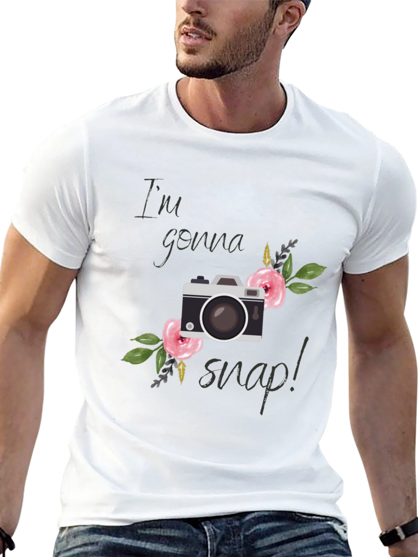 Im Gonna Snap! Floral Camera Graphic Tee