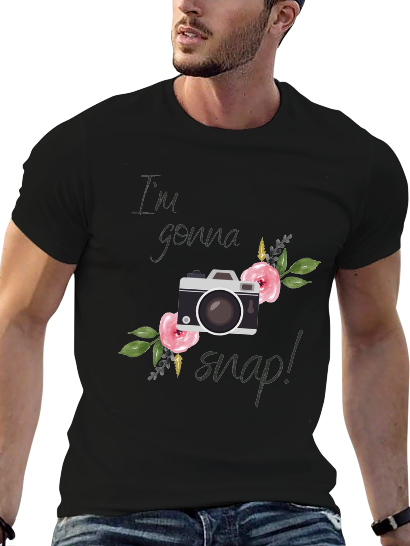 Im Gonna Snap! Floral Camera Graphic Tee