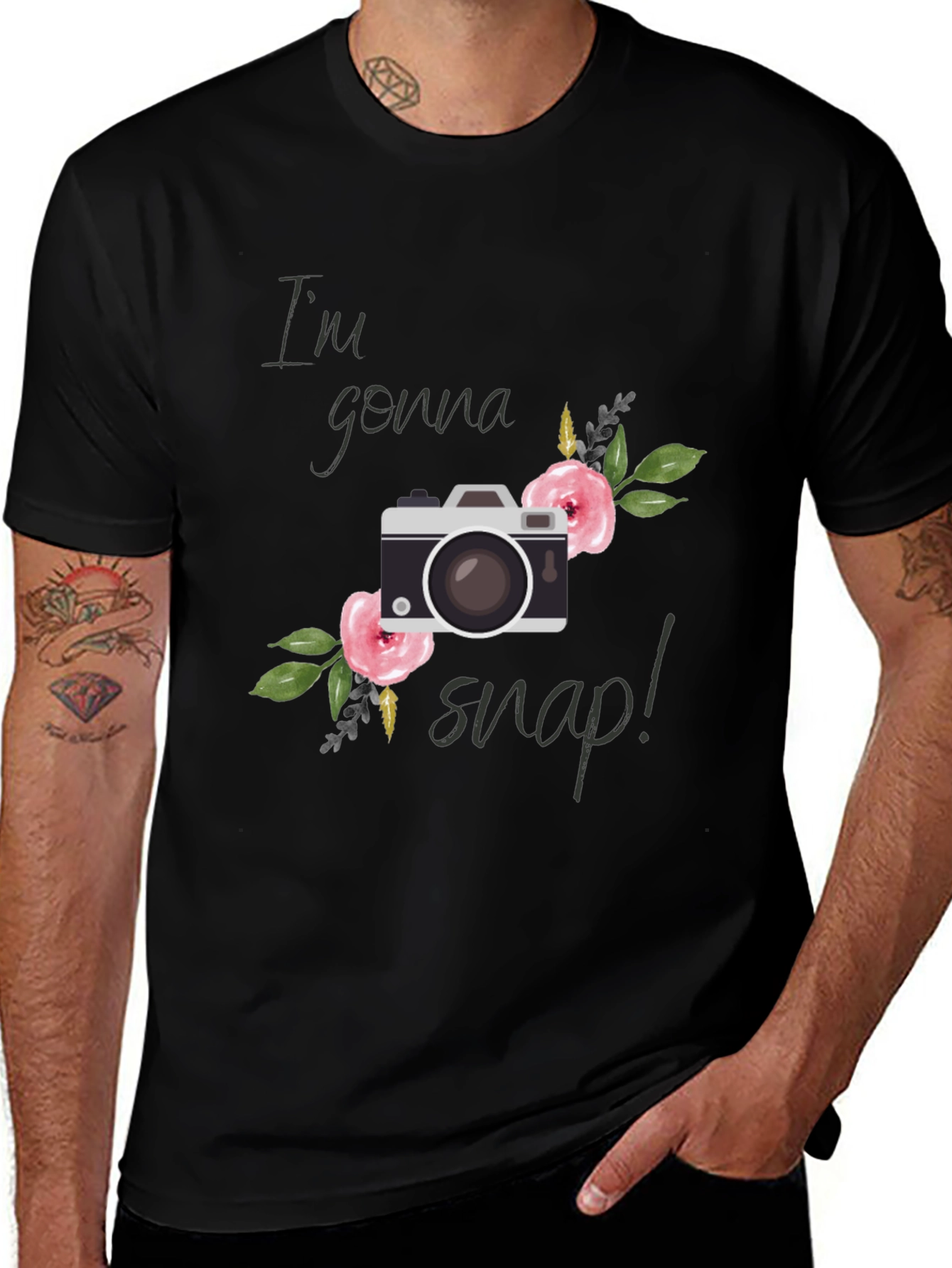 Im Gonna Snap! Floral Camera Graphic Tee