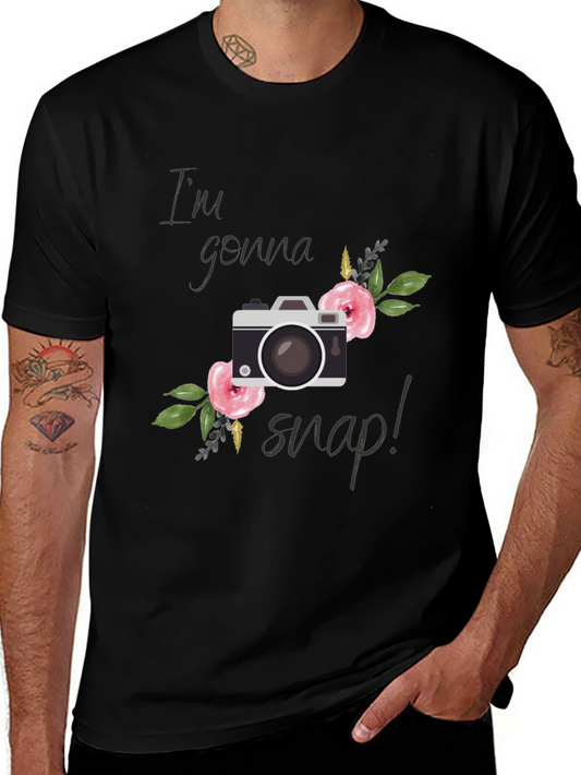 Im Gonna Snap! Floral Camera Graphic Tee