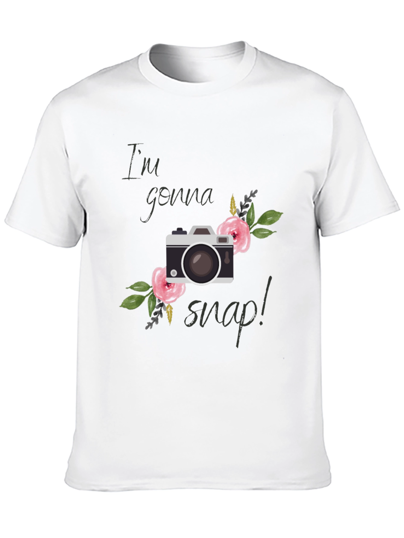 Im Gonna Snap! Floral Camera Graphic Tee