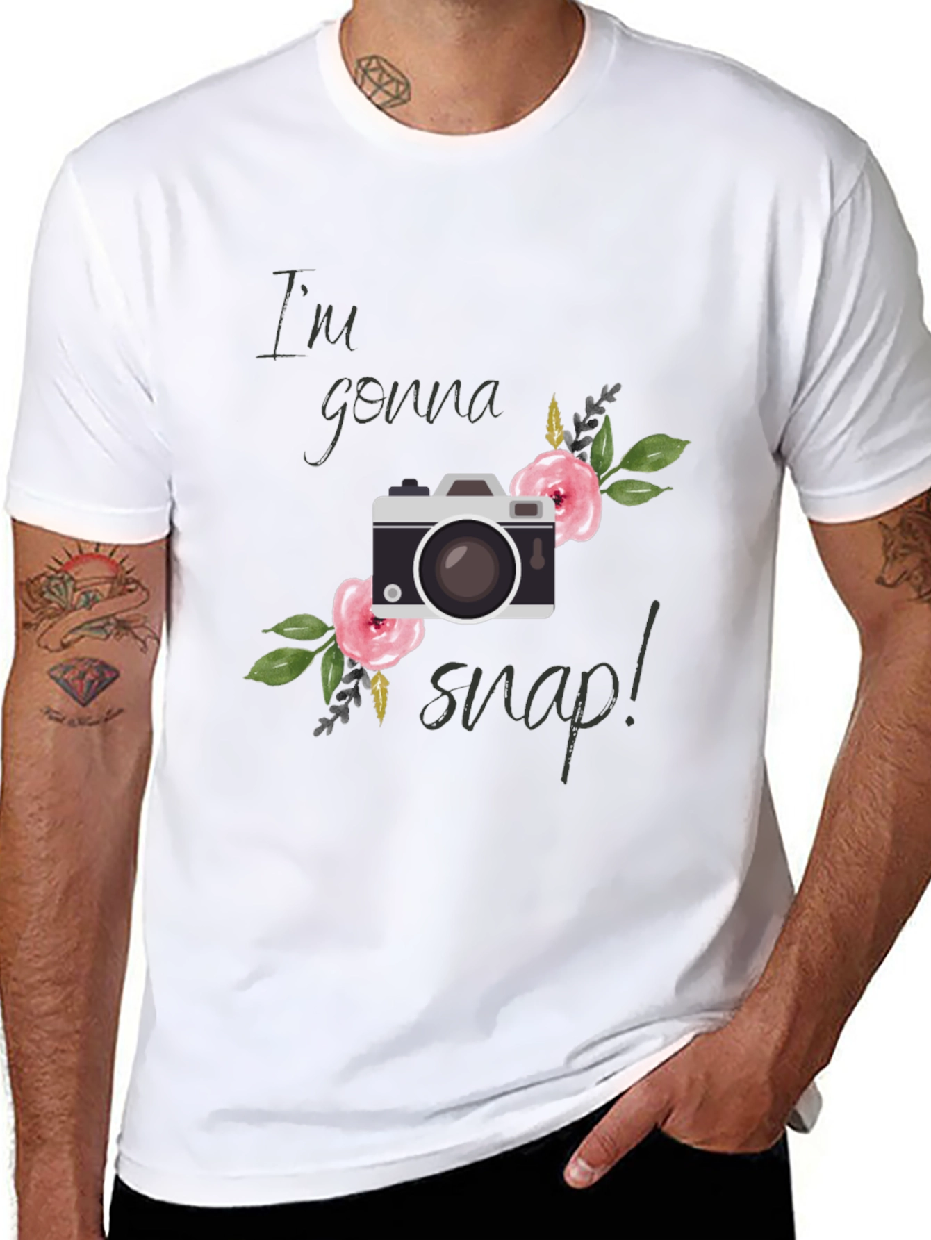 Im Gonna Snap! Floral Camera Graphic Tee