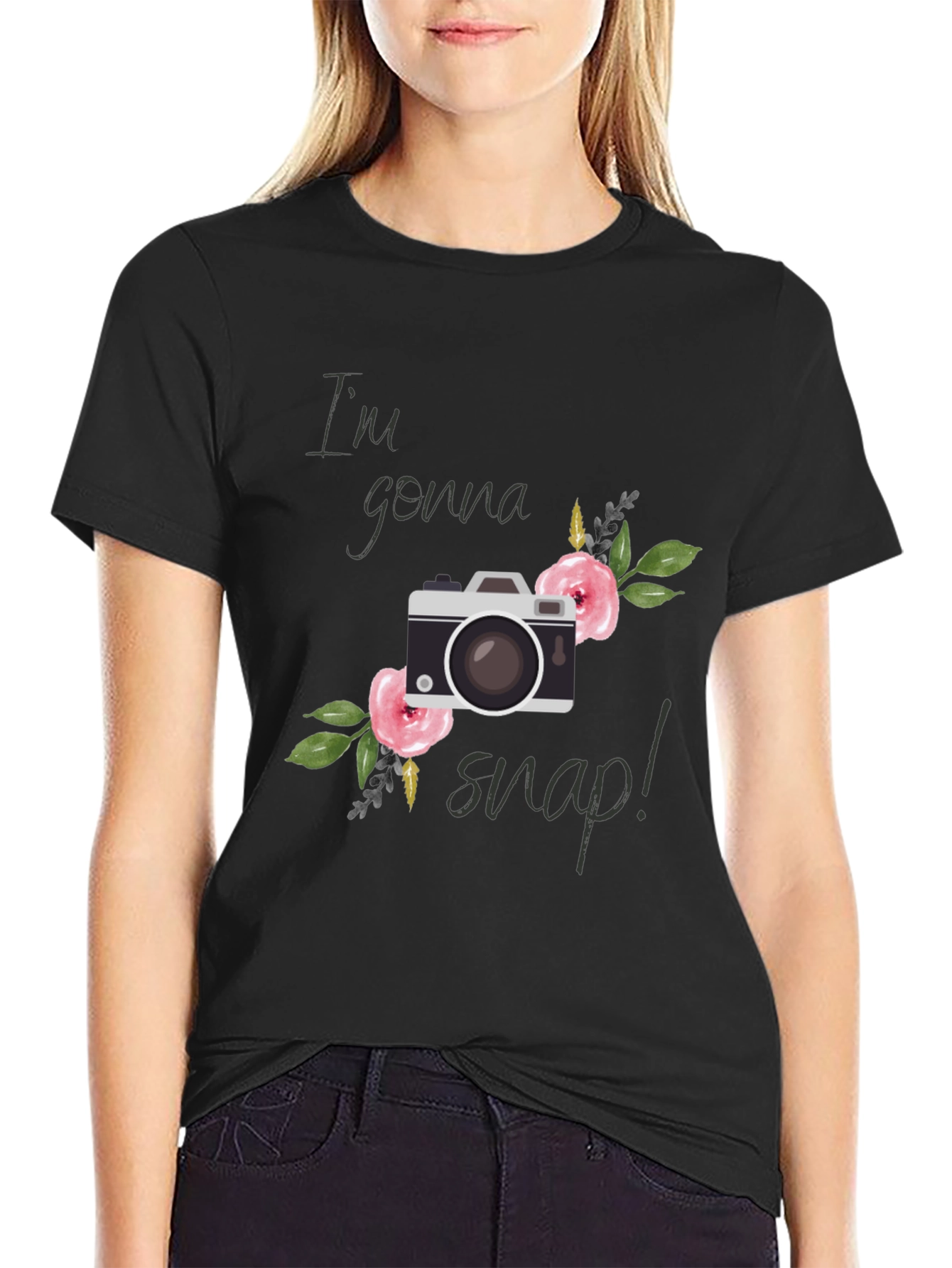 Im Gonna Snap! Floral Camera Graphic Tee