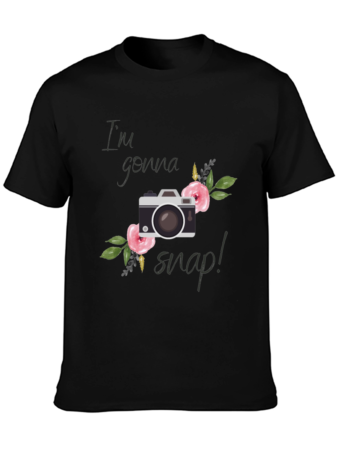 Im Gonna Snap! Floral Camera Graphic Tee