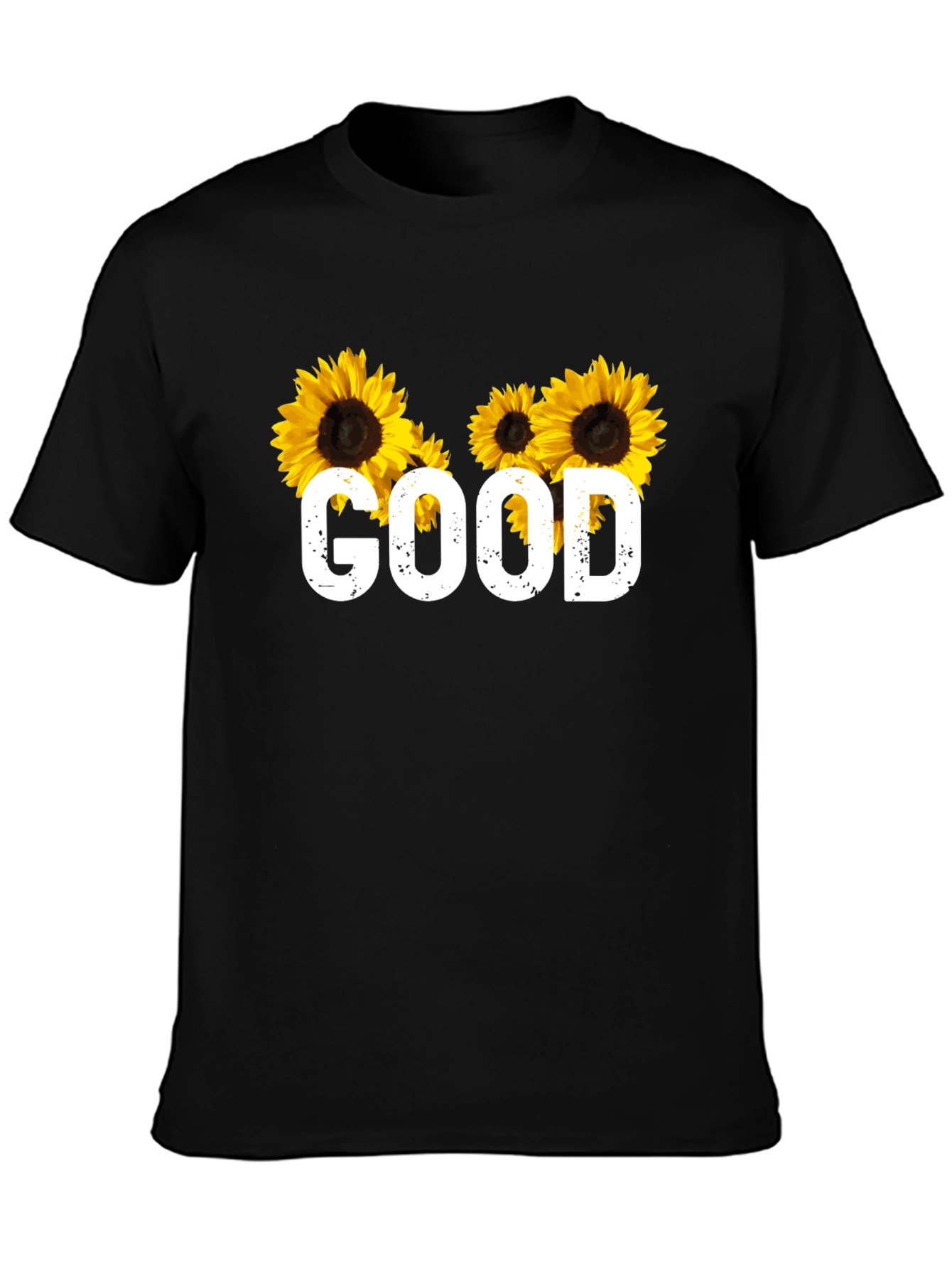Sunflower Graphic T-Shirt - Good Vibes Only