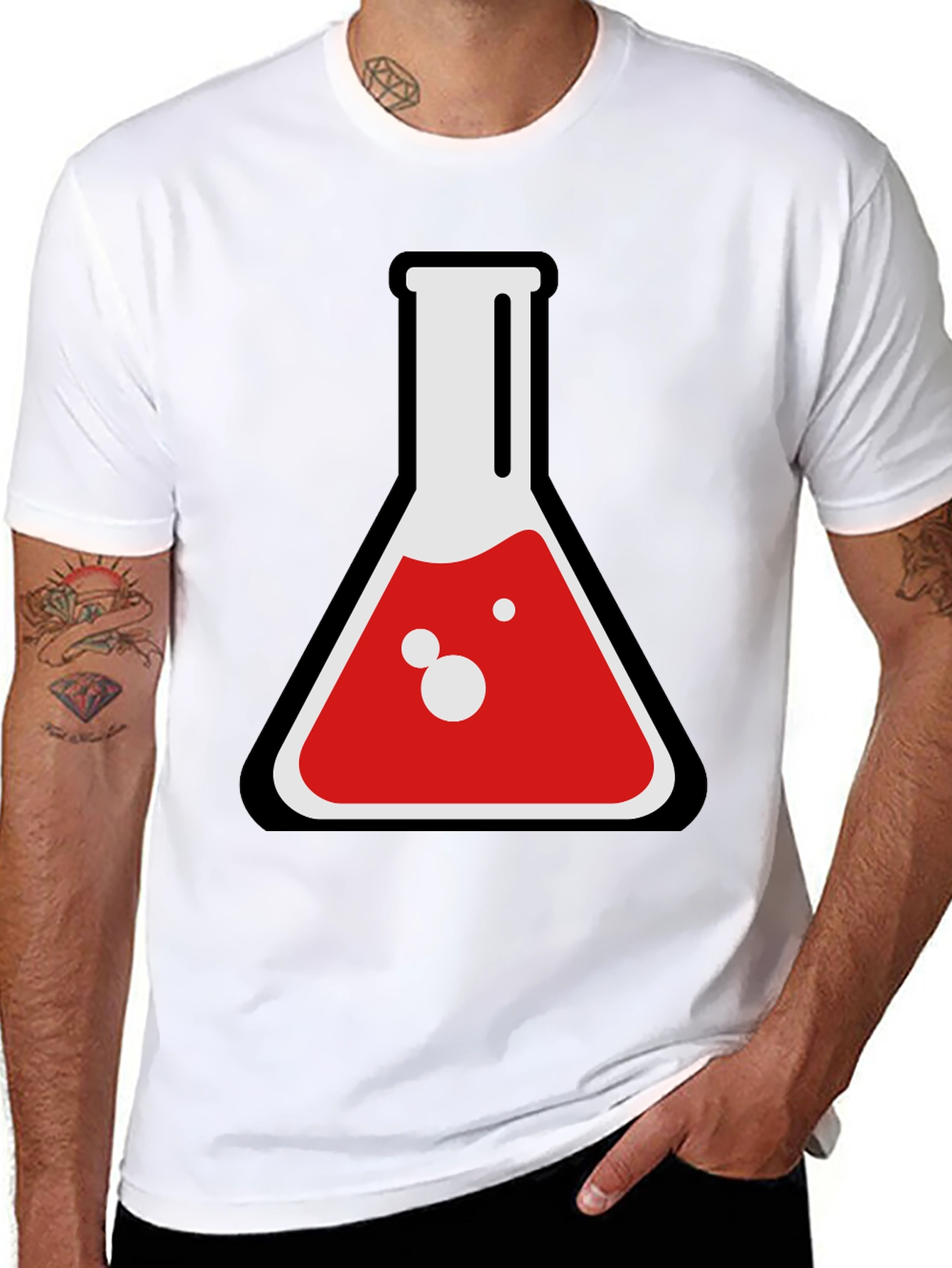 Science Flask Graphic Tee - Cool Chemistry Shirt