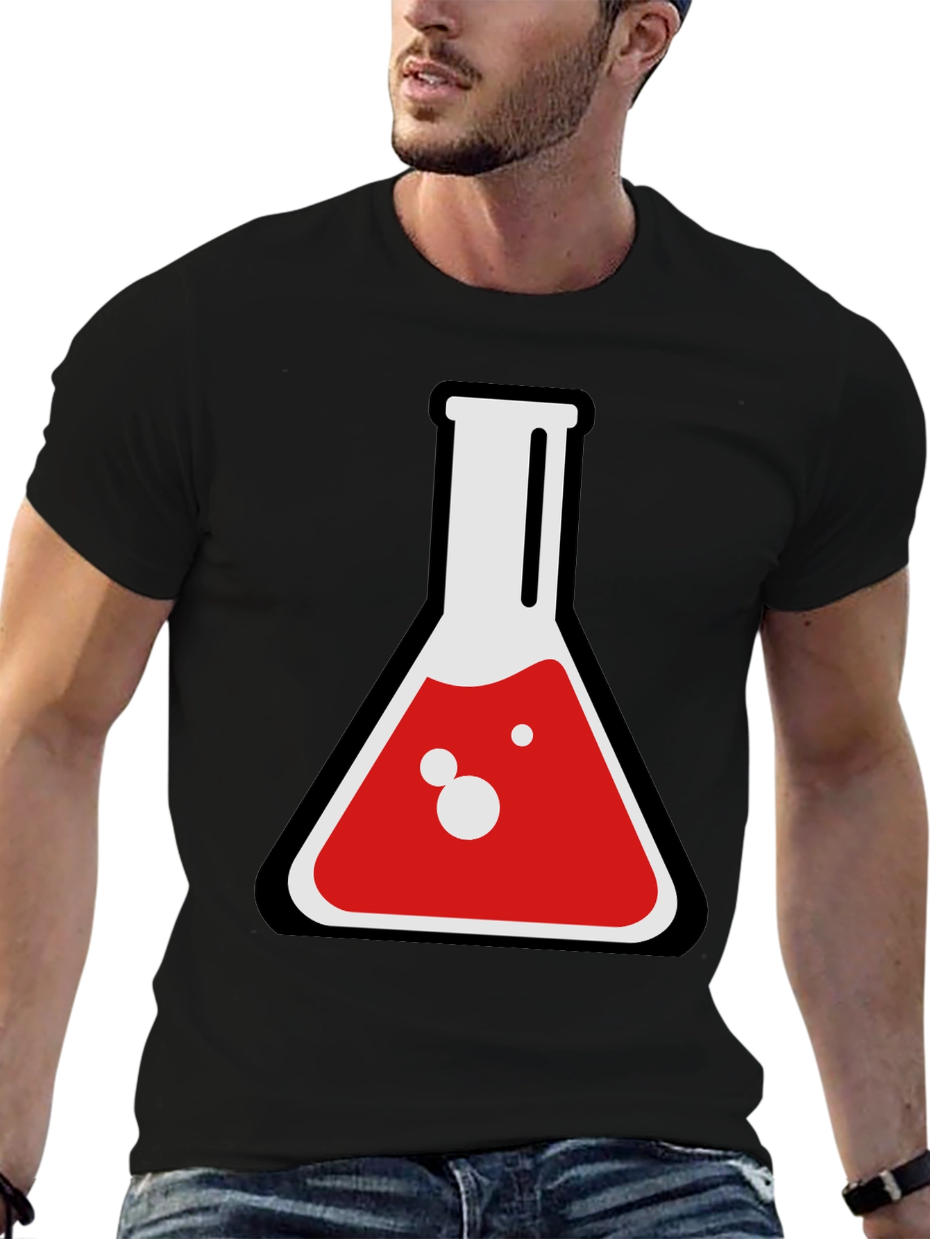 Science Flask Graphic Tee - Cool Chemistry Shirt