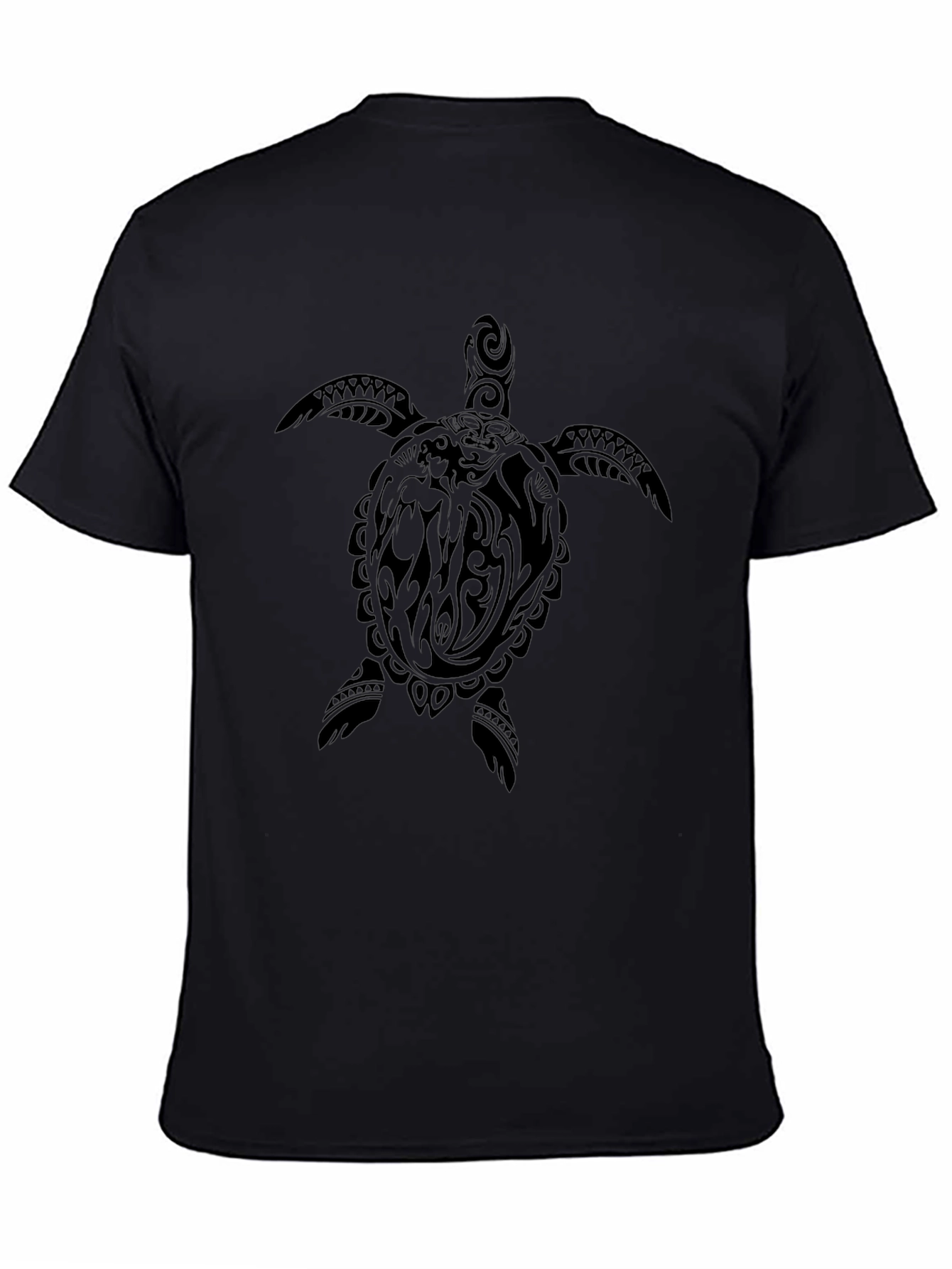 Tribal Turtle Graphic Tee - Black