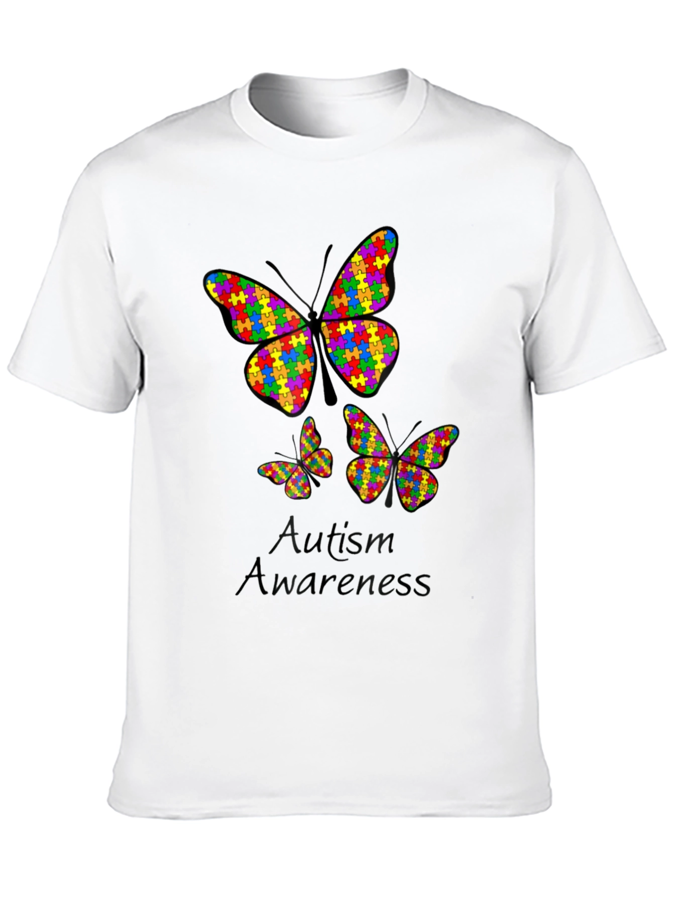 Autism Awareness Butterfly Puzzle T-Shirt