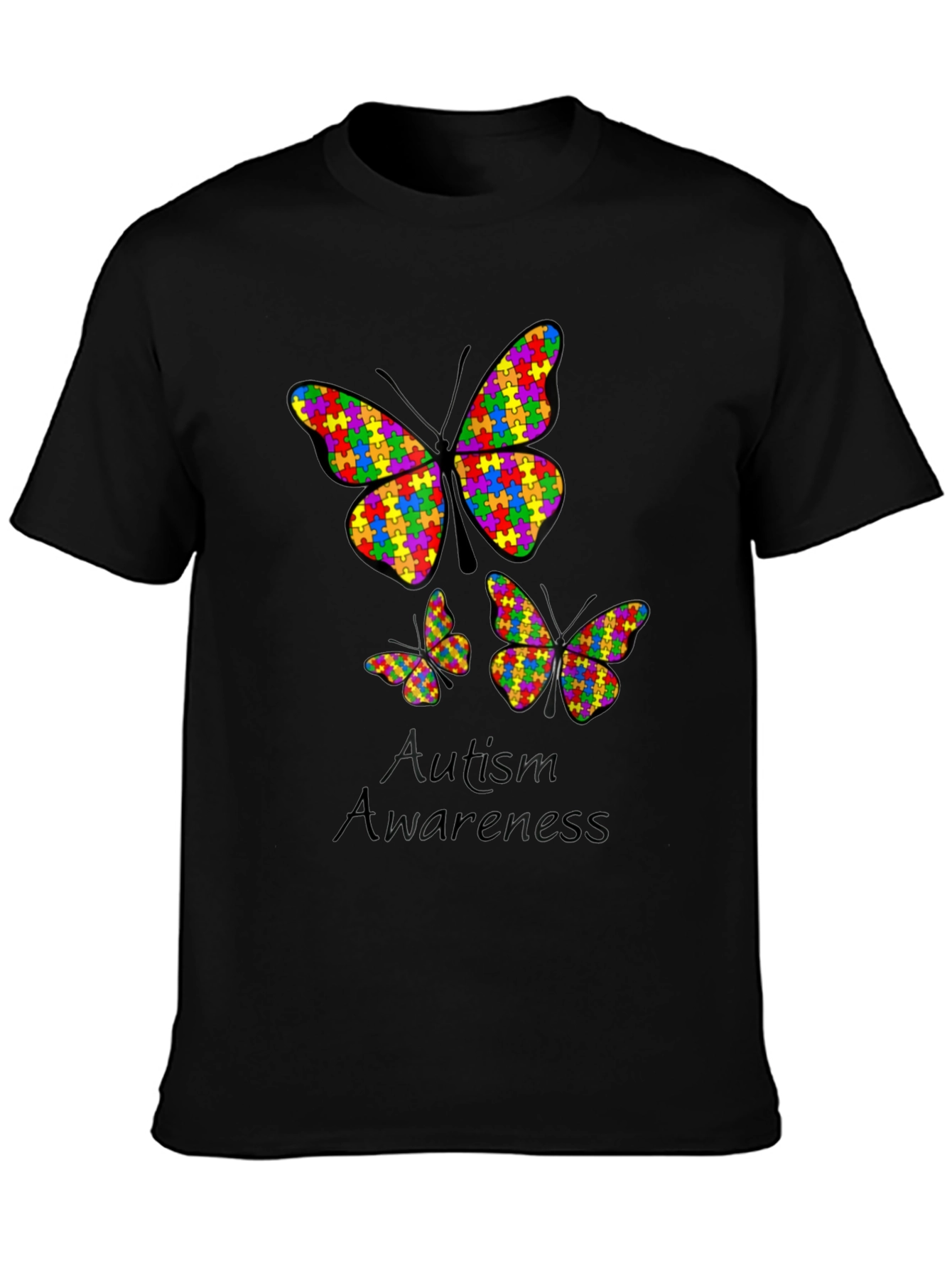 Autism Awareness Butterfly Puzzle T-Shirt