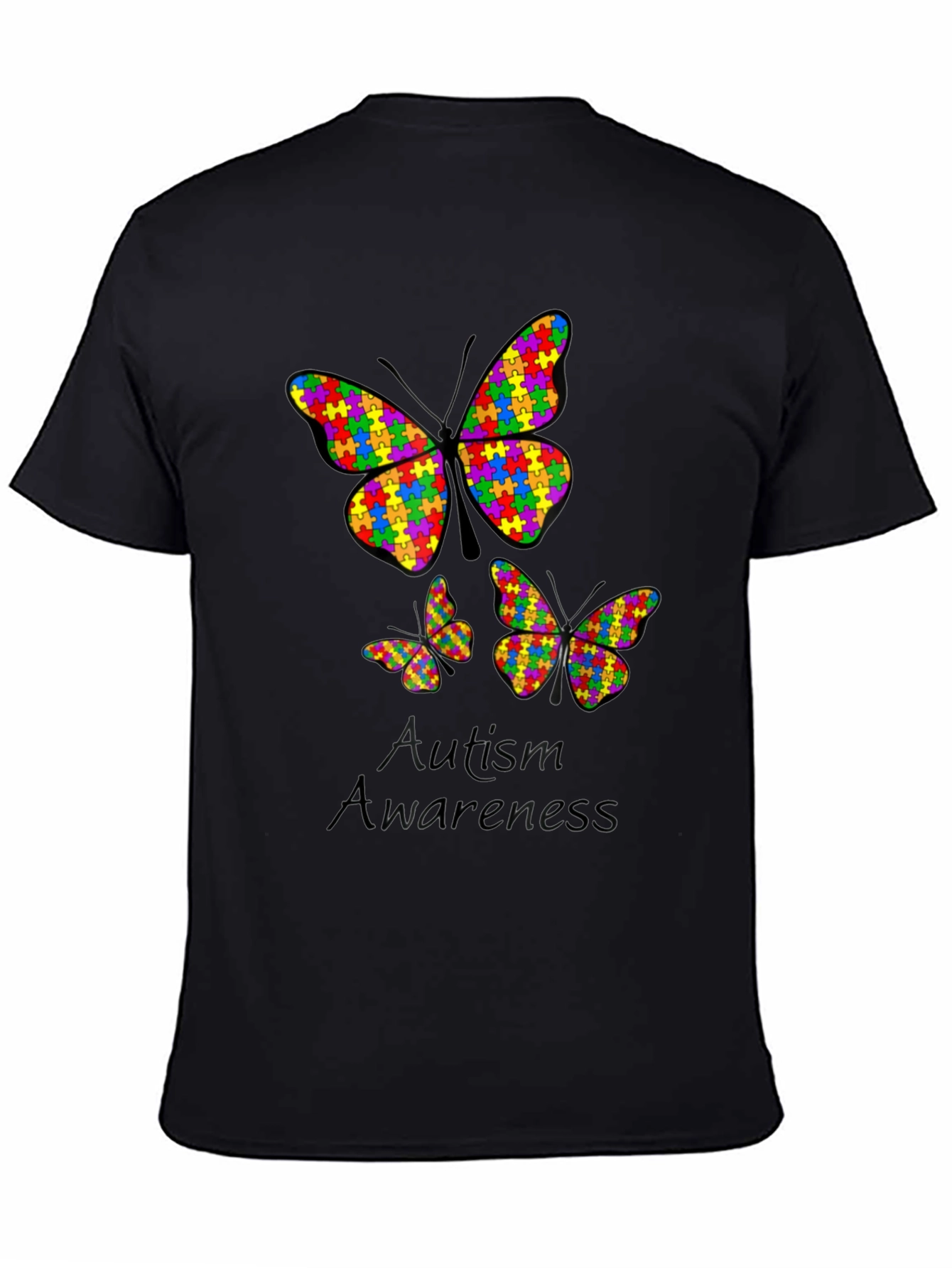 Autism Awareness Butterfly Puzzle T-Shirt