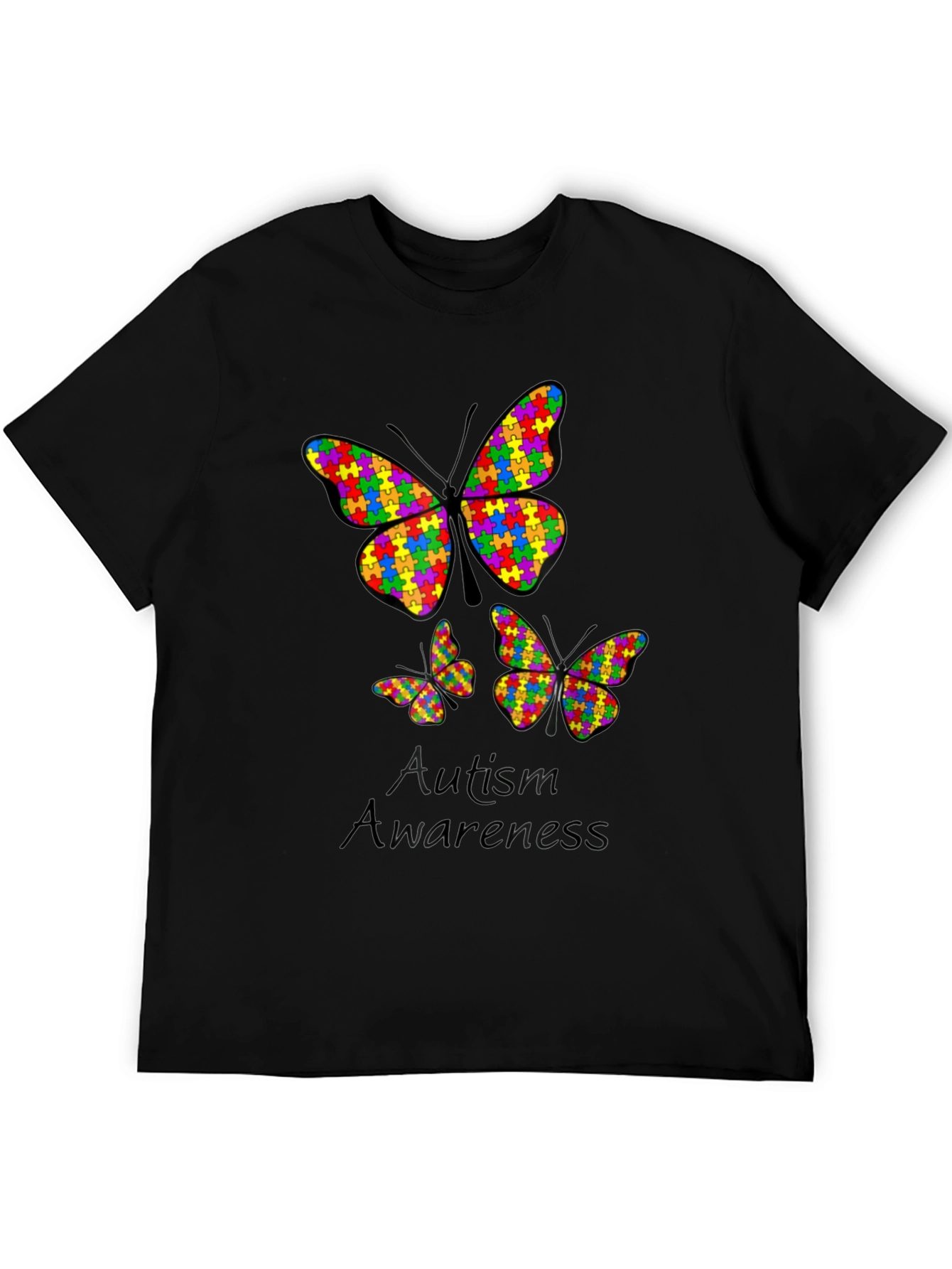 Autism Awareness Butterfly Puzzle T-Shirt