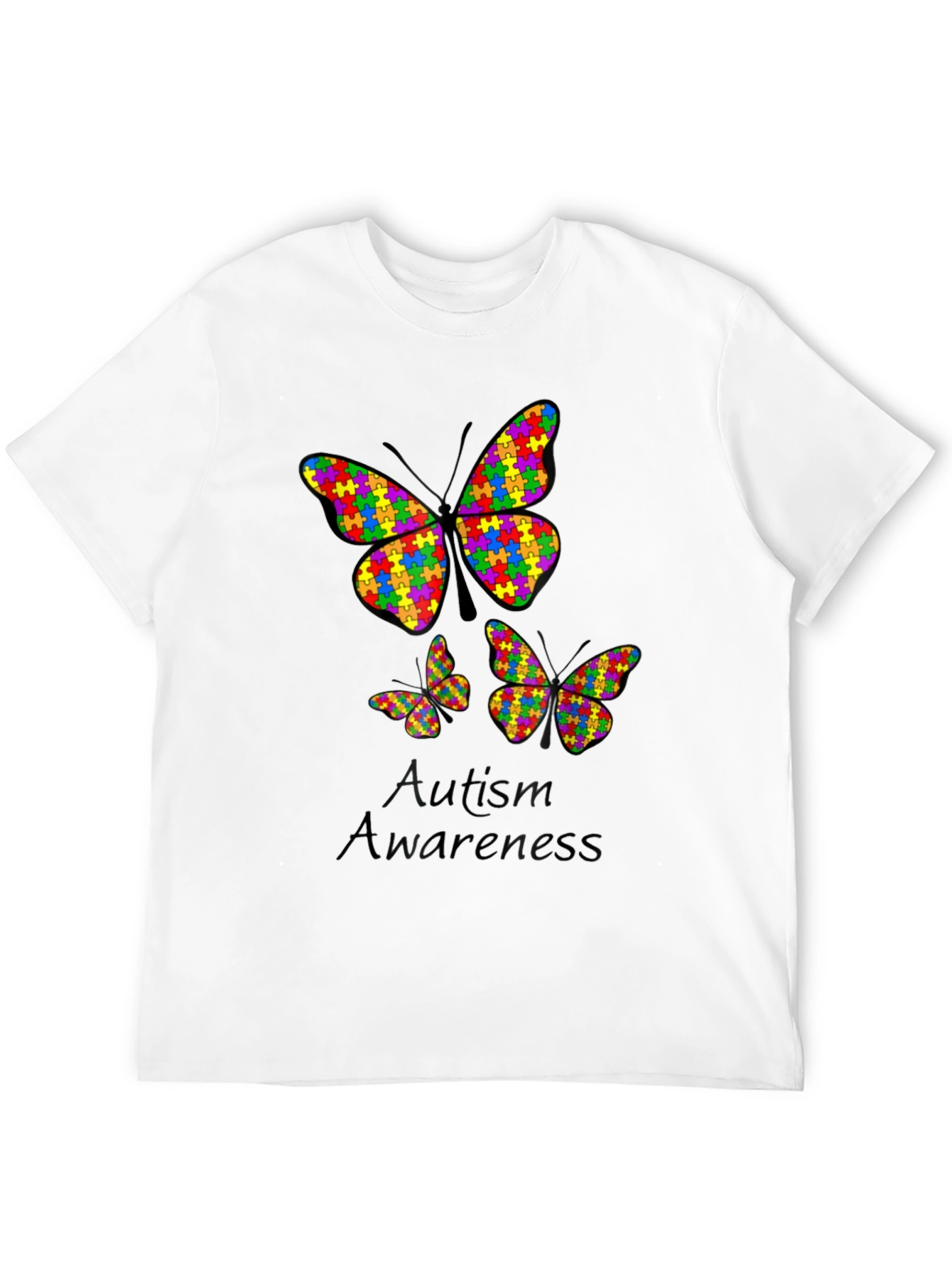 Autism Awareness Butterfly Puzzle T-Shirt